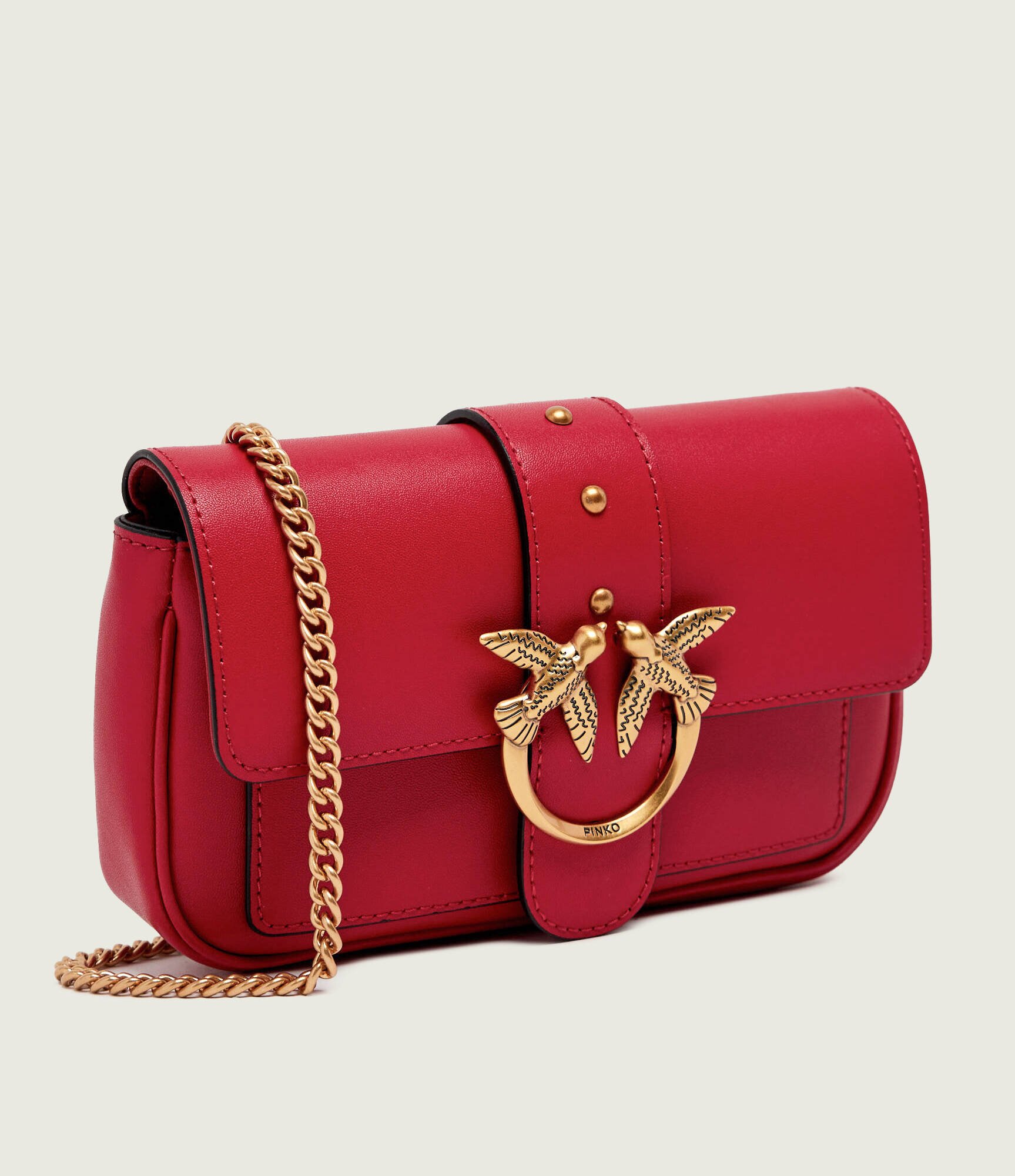 Pinko De piele geantă poștaș/poșetă plic Love One Pocket
