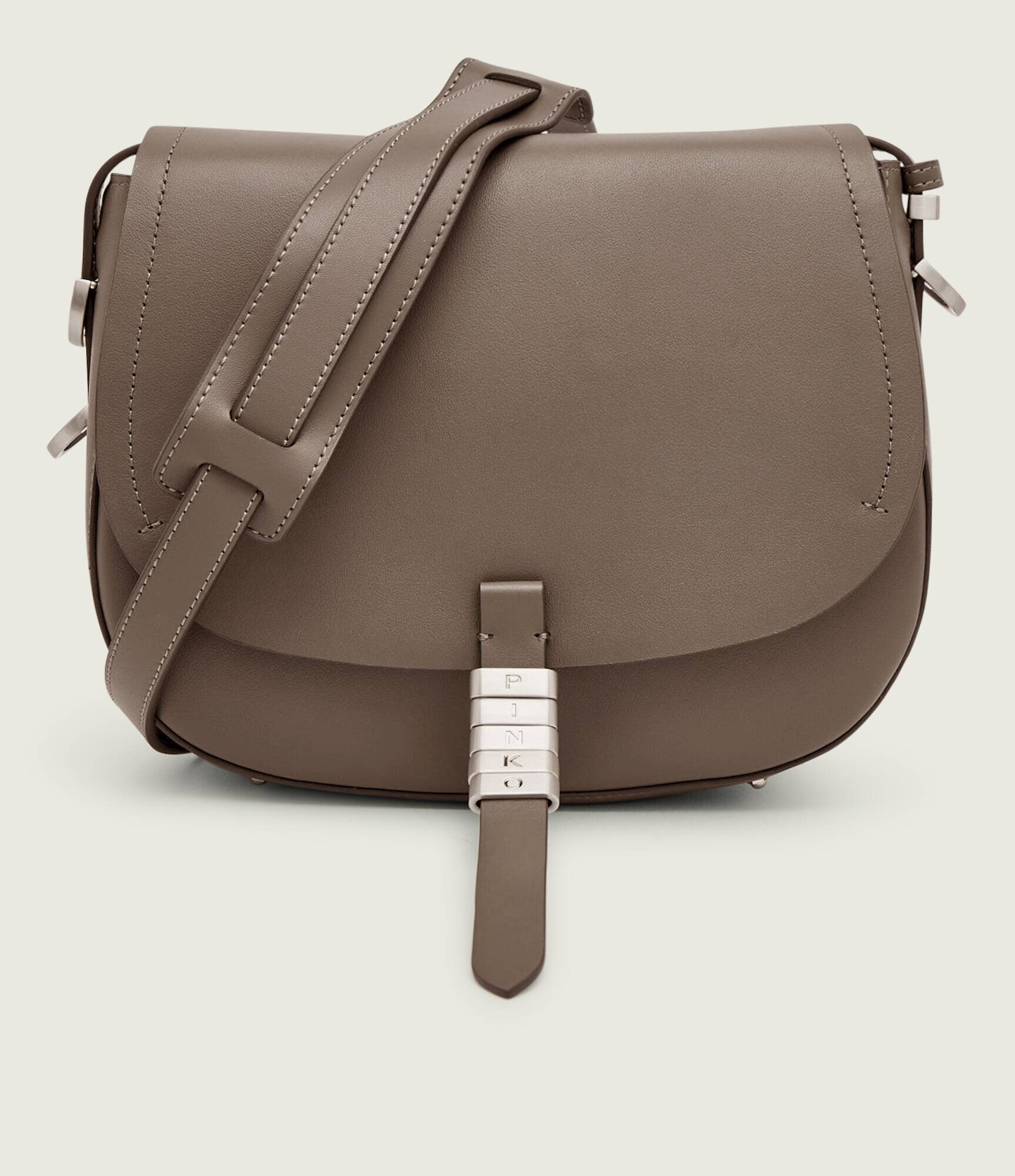 Pinko De piele geantă poștaș SADDLE CLASSIC