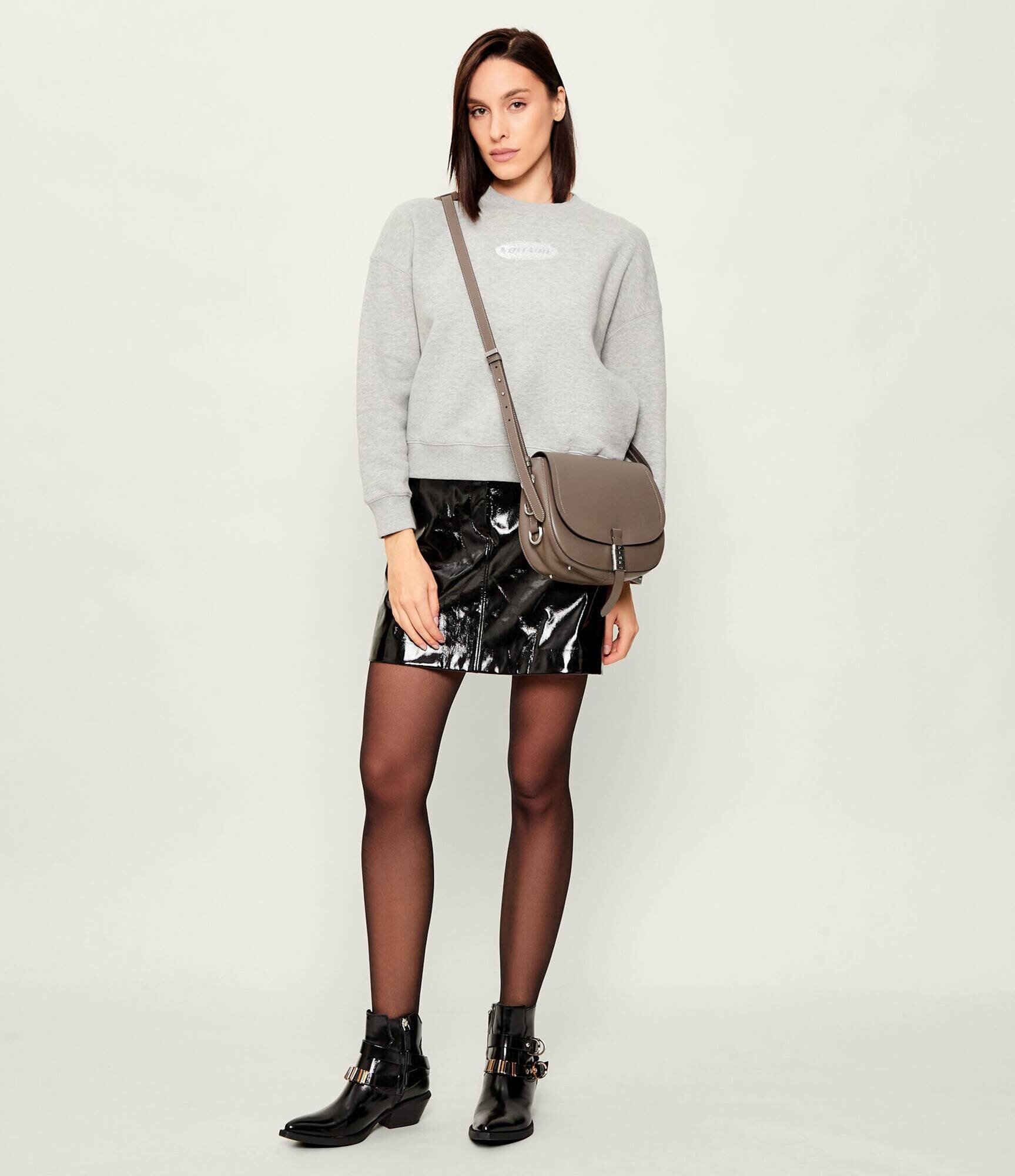 Pinko De piele geantă poștaș SADDLE CLASSIC