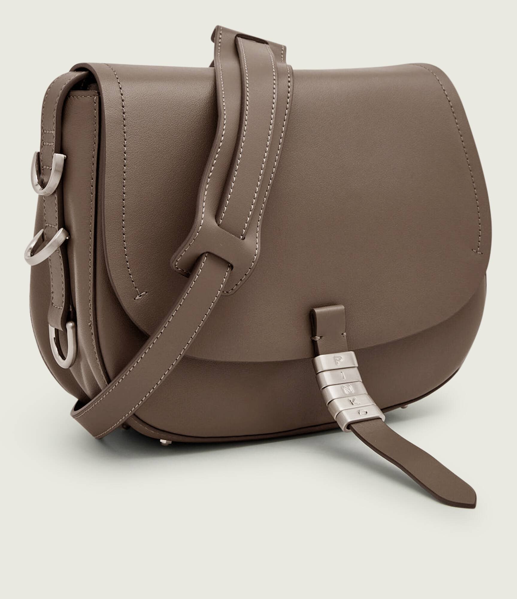 Pinko De piele geantă poștaș SADDLE CLASSIC