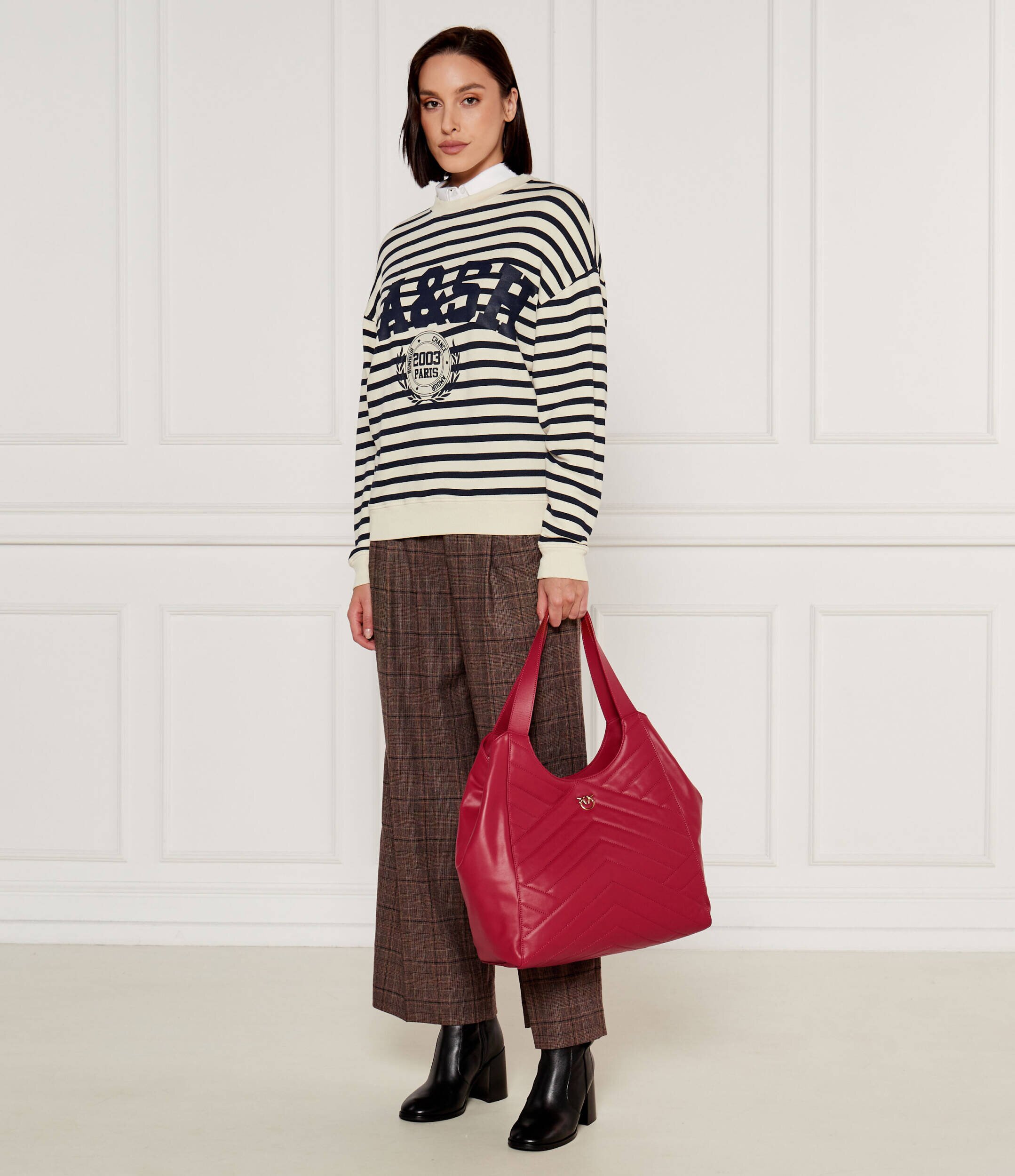 Pinko De piele geantă shopper Puzzle