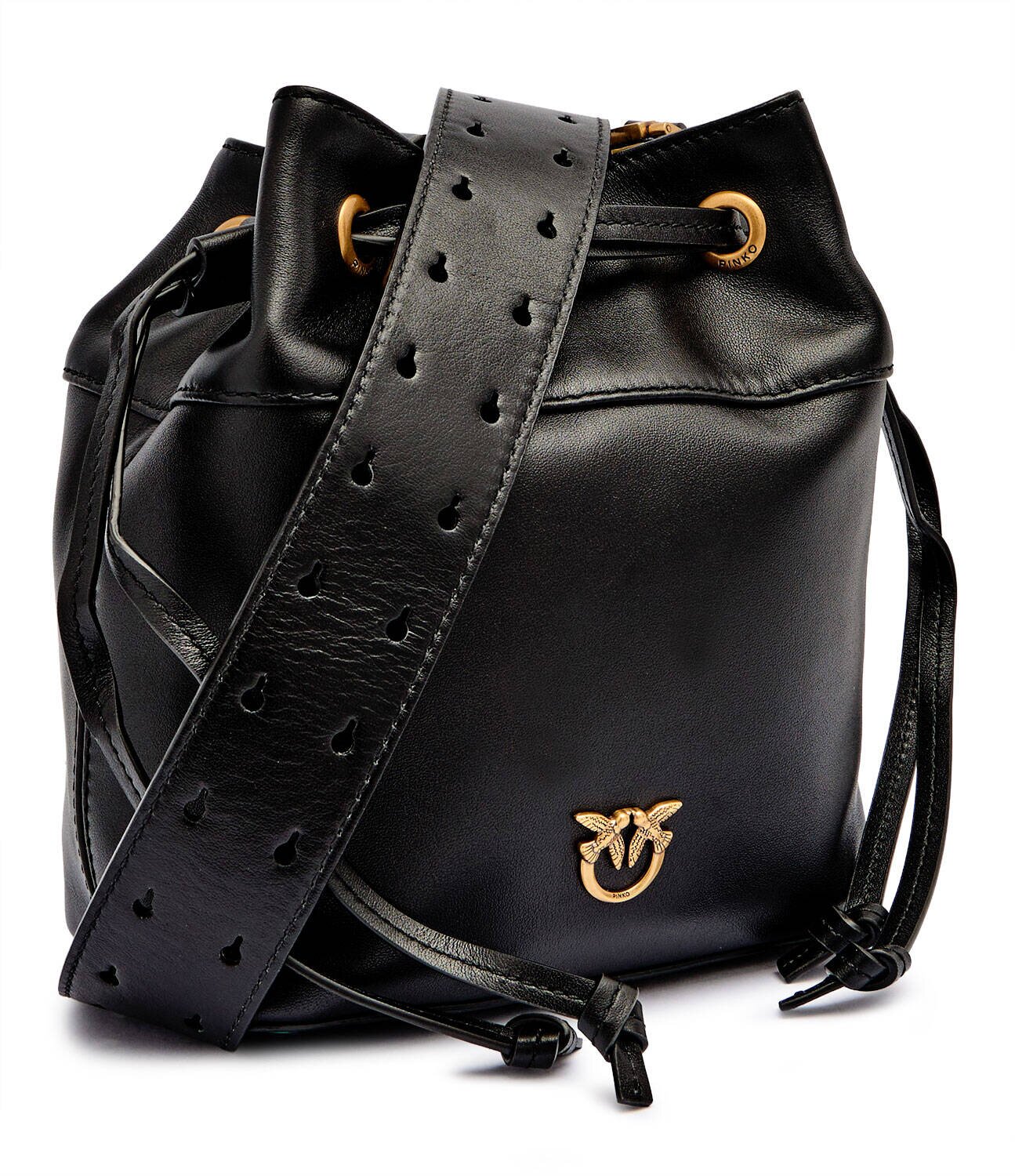 Pinko De piele geantă tip sac Secchiello Mini