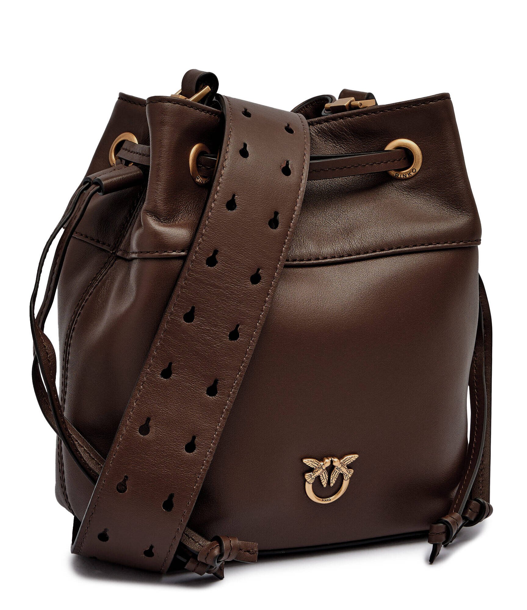 Pinko De piele geantă tip sac Secchiello Mini