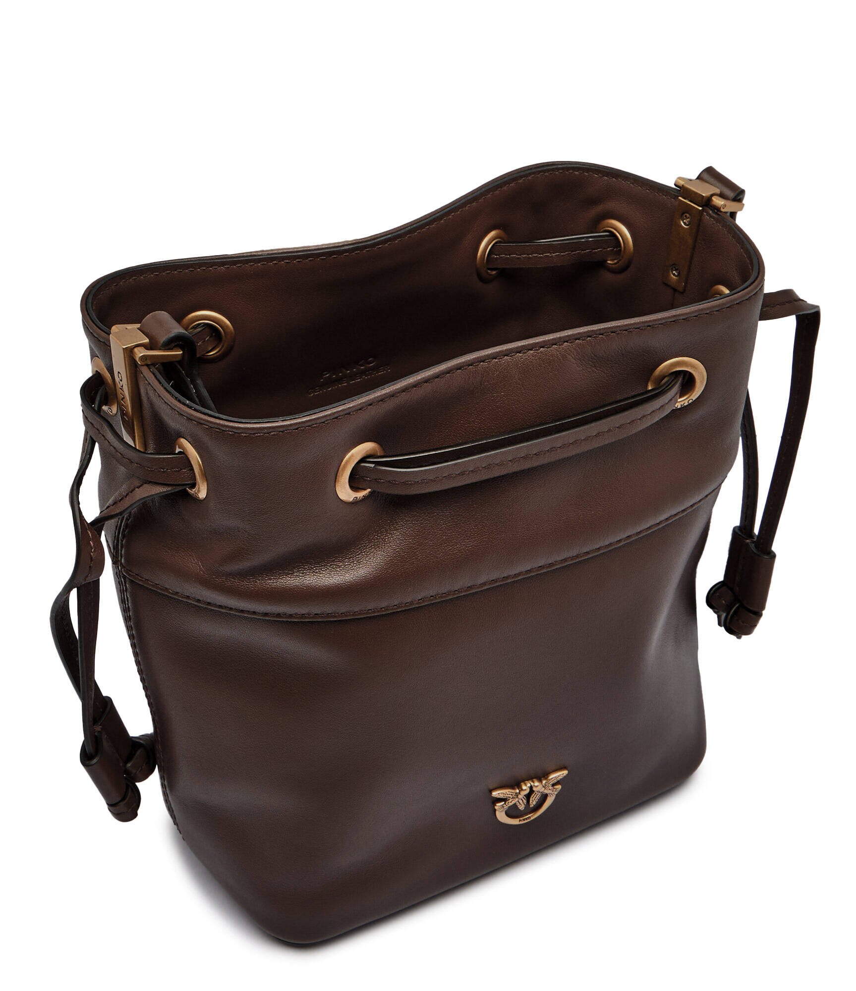 Pinko De piele geantă tip sac Secchiello Mini