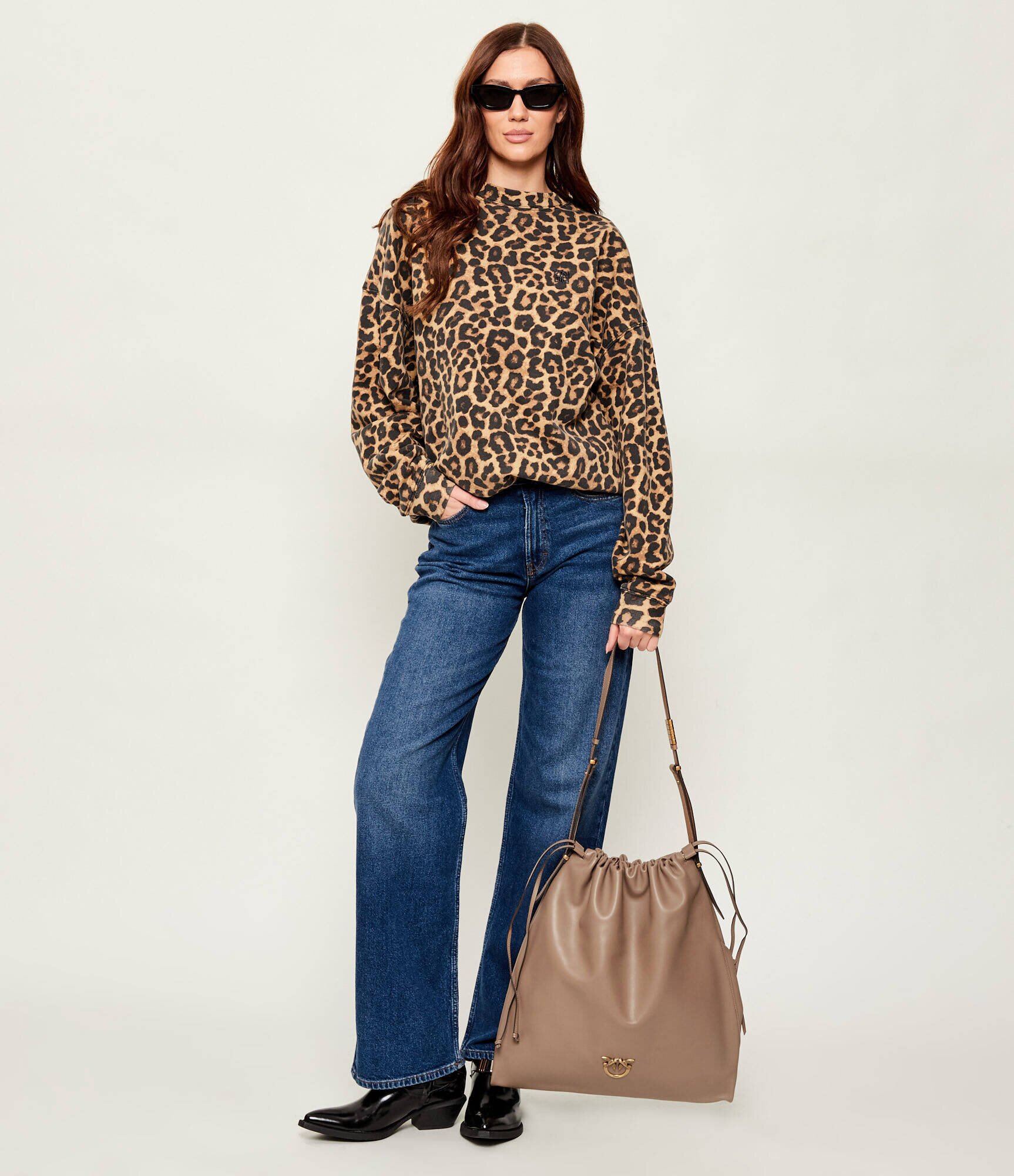 Pinko De piele geantă tip sac SLOUCHY EXTRA