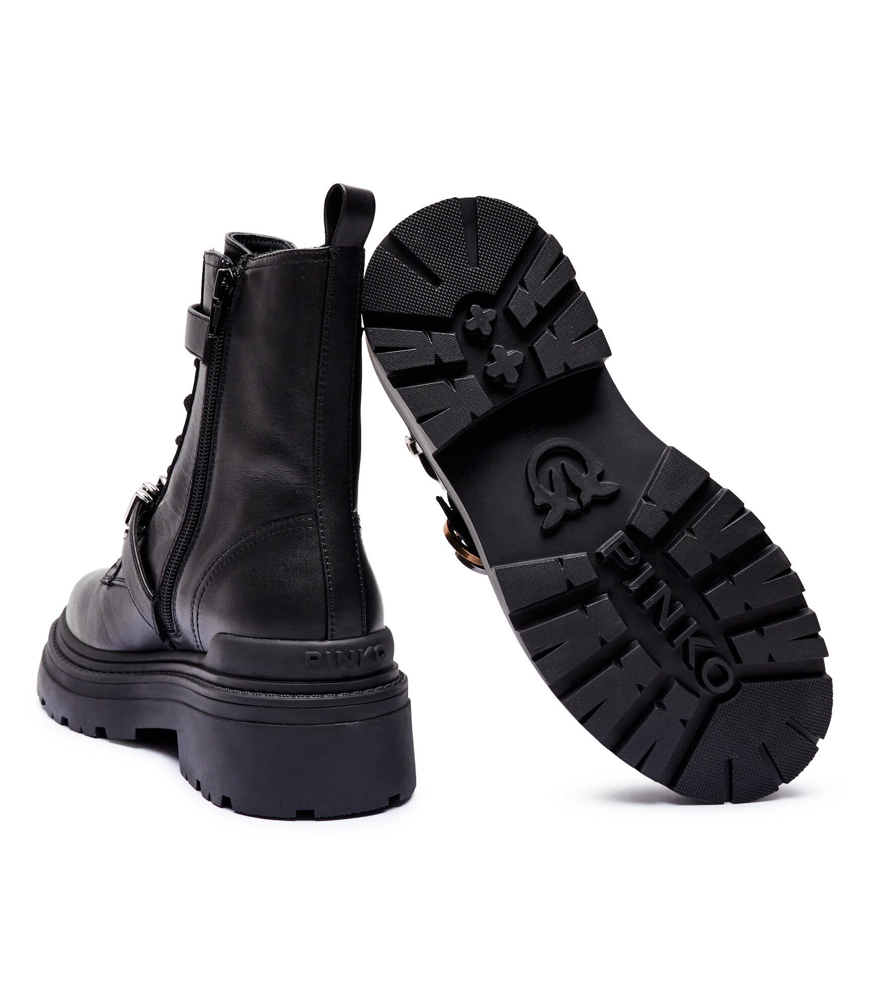 Pinko De piele ghete biker Mia 19
