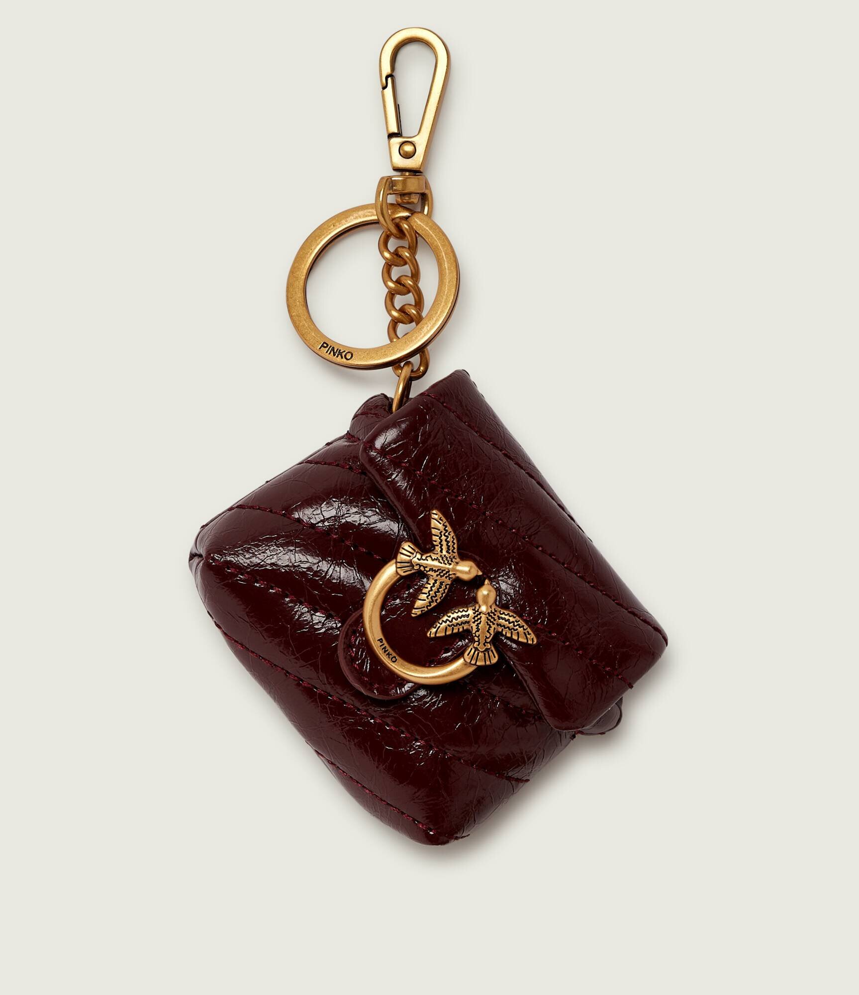 Pinko De piele husă pentru căști AIRPODS LOVE PUFF
