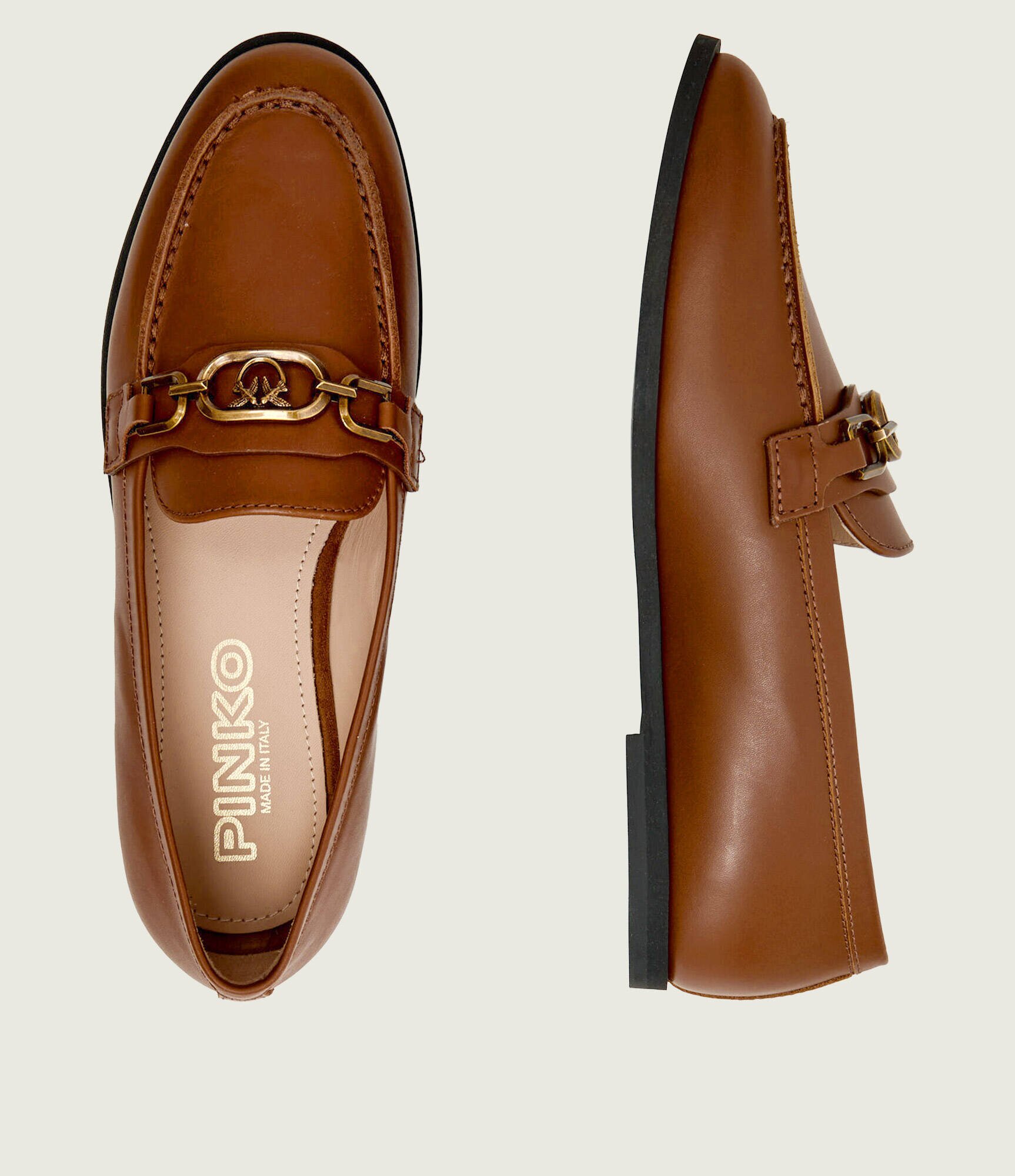 Pinko De piele mocasini NATY 05