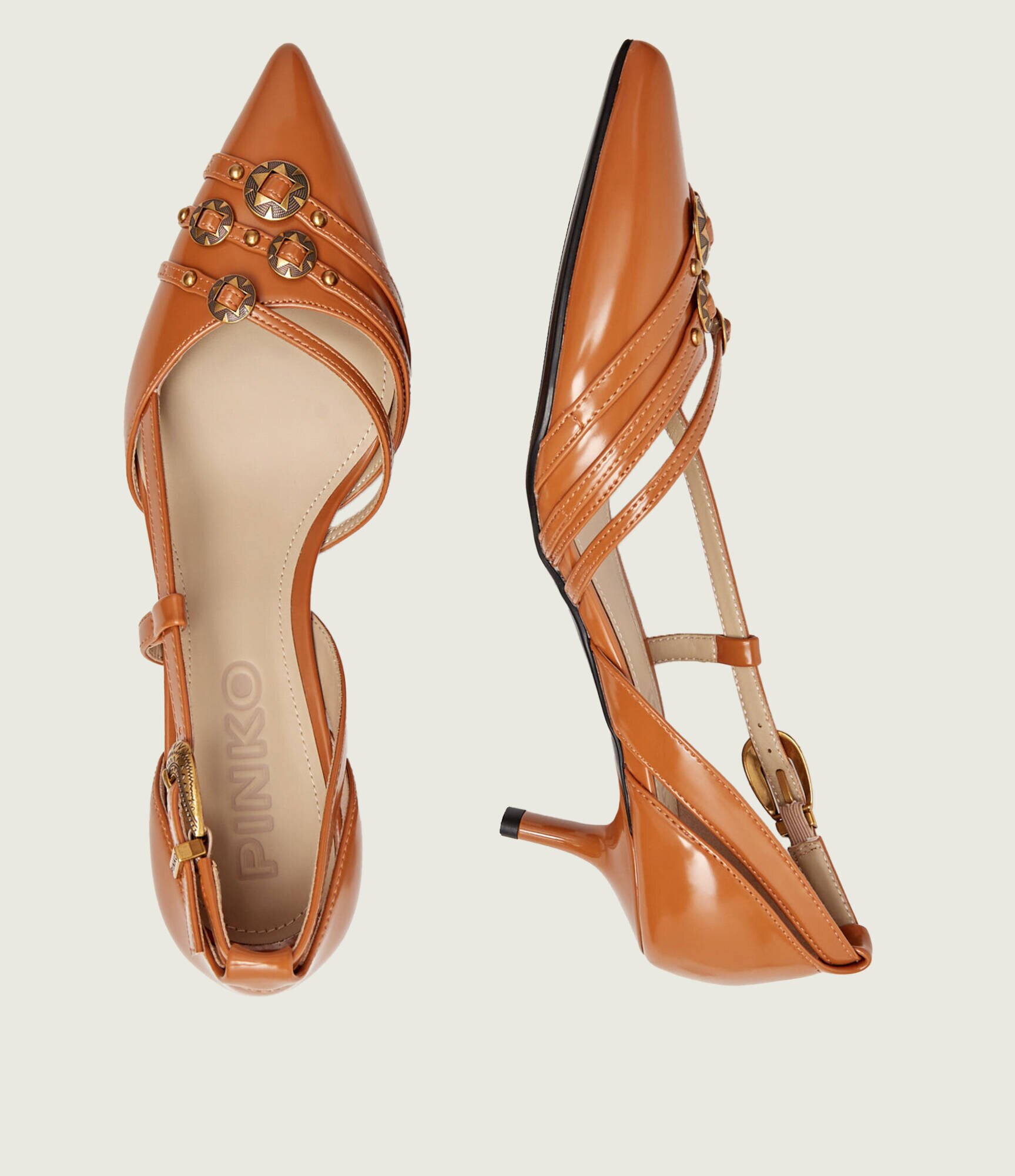 Pinko De piele pantofi Gloria 16 cu adaos de piele