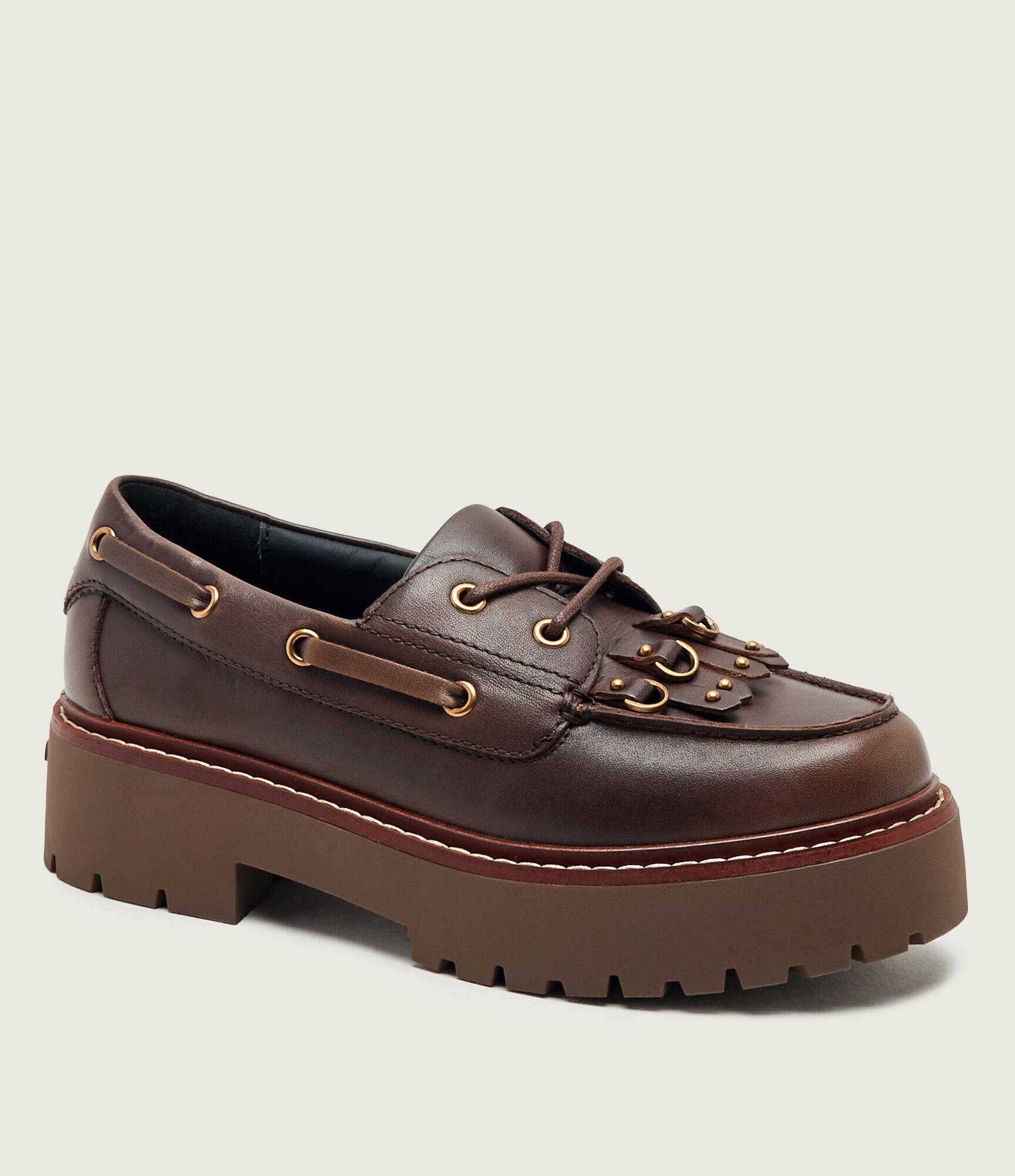 Pinko De piele pantofi loafer Margaret 01