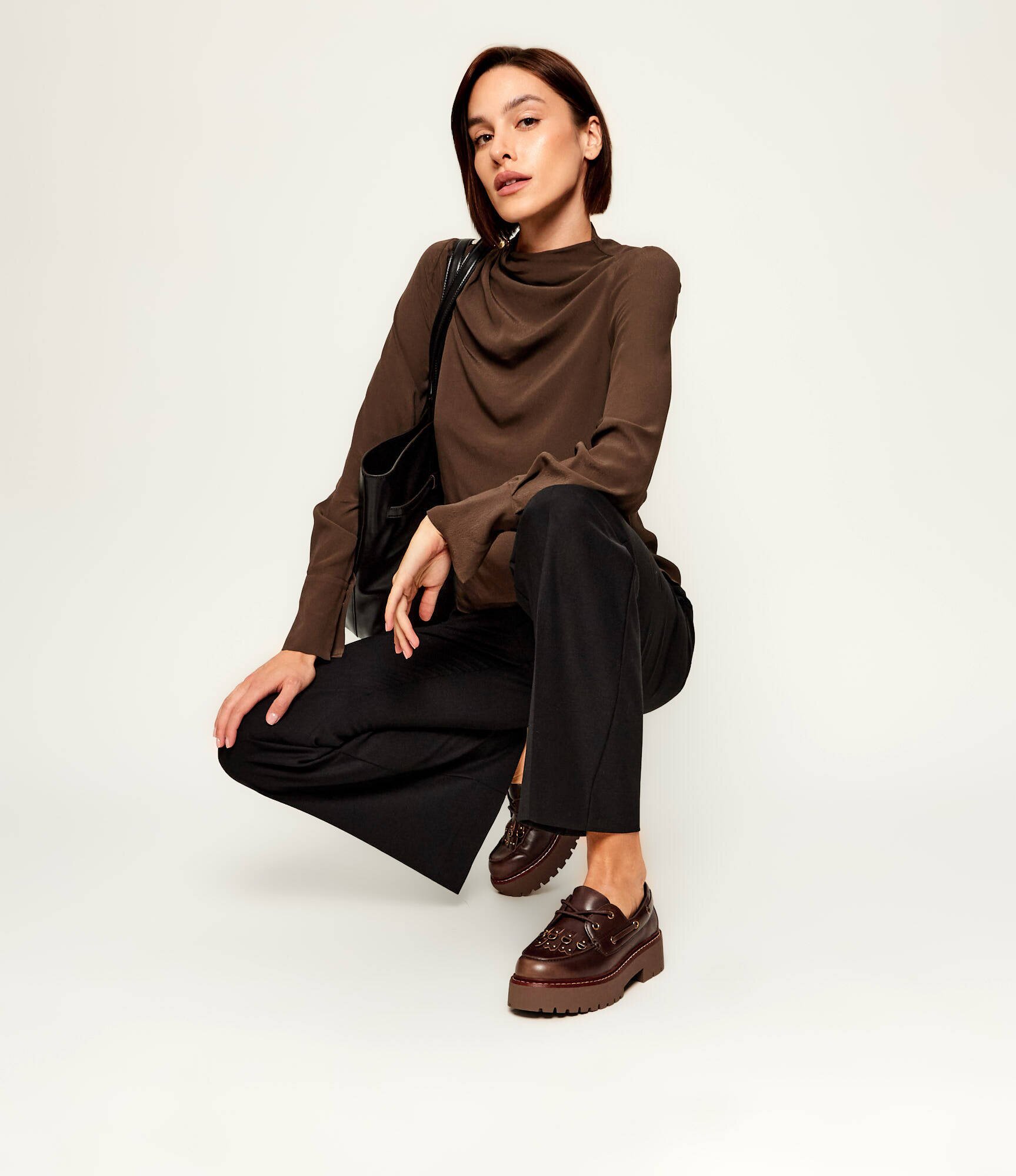 Pinko De piele pantofi loafer Margaret 01