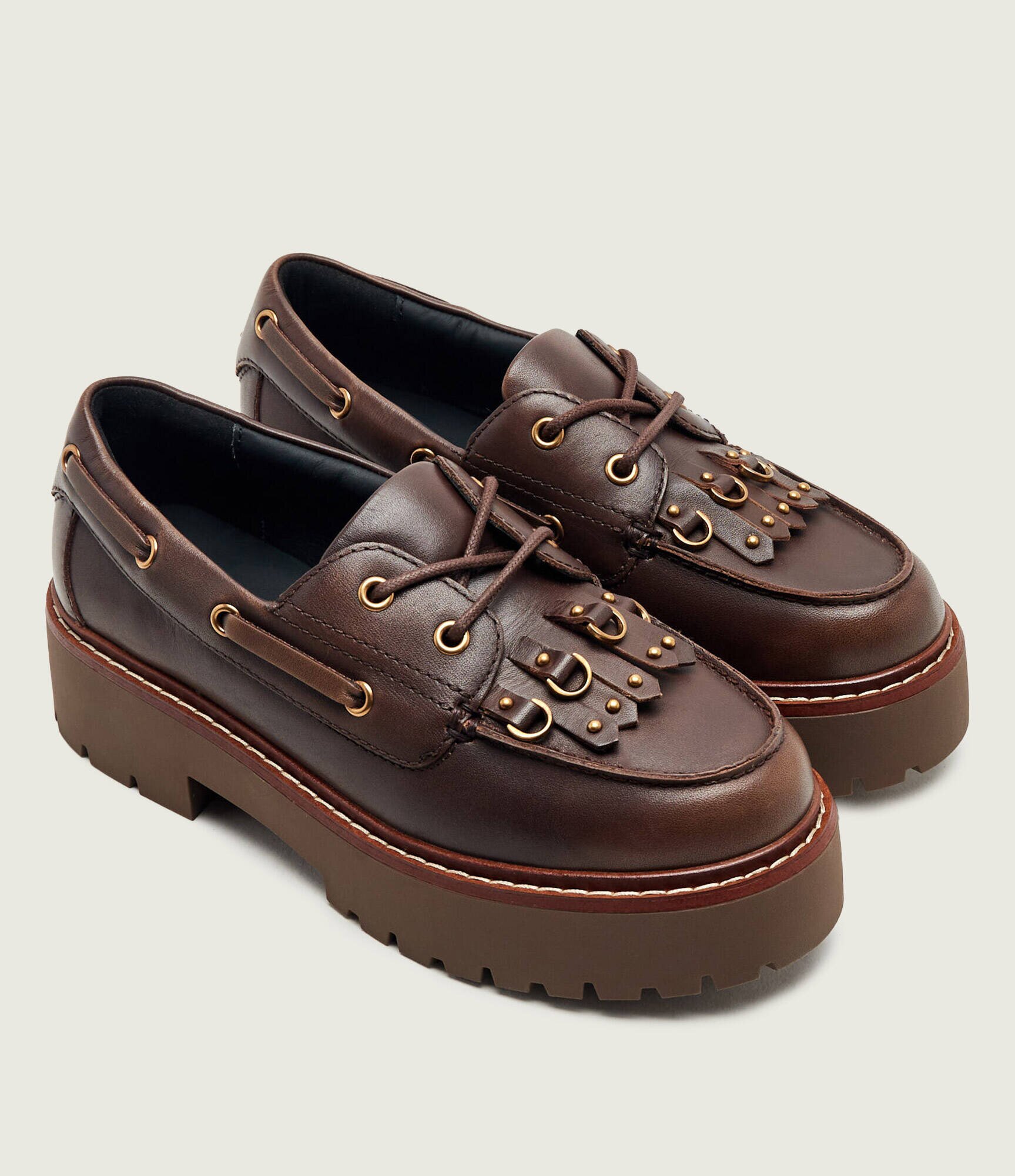 Pinko De piele pantofi loafer Margaret 01