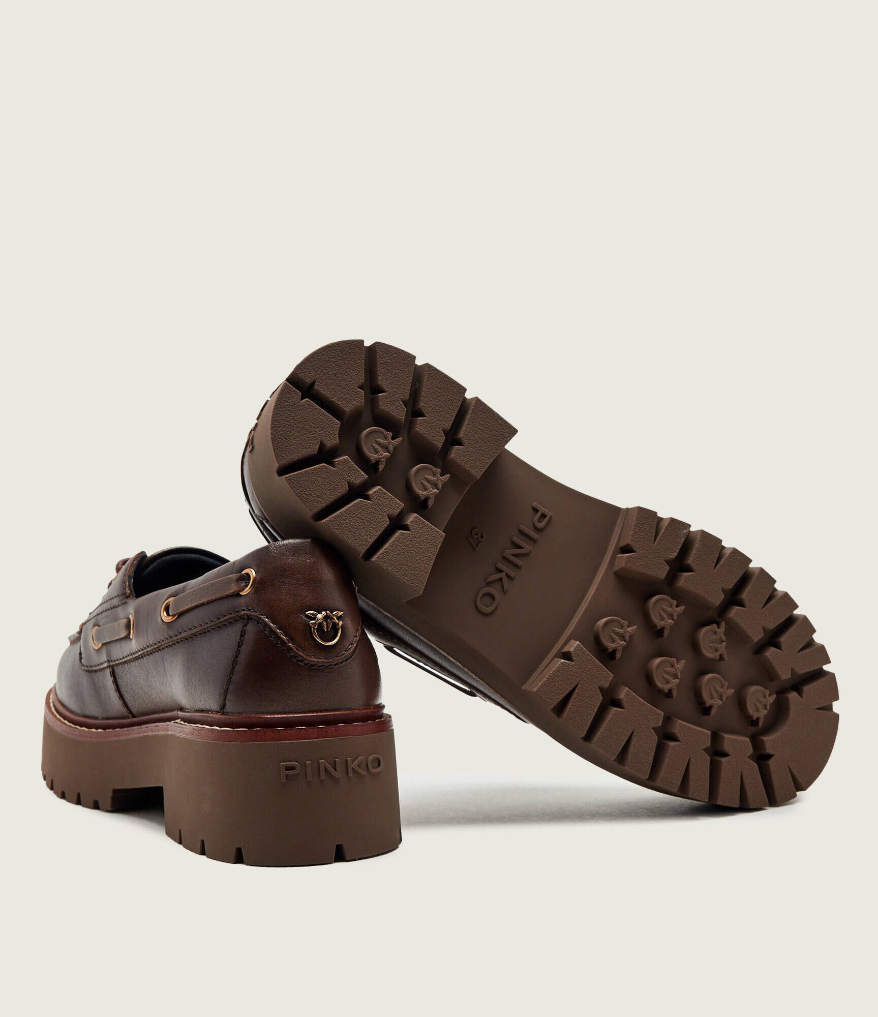 Pinko De piele pantofi loafer Margaret 01