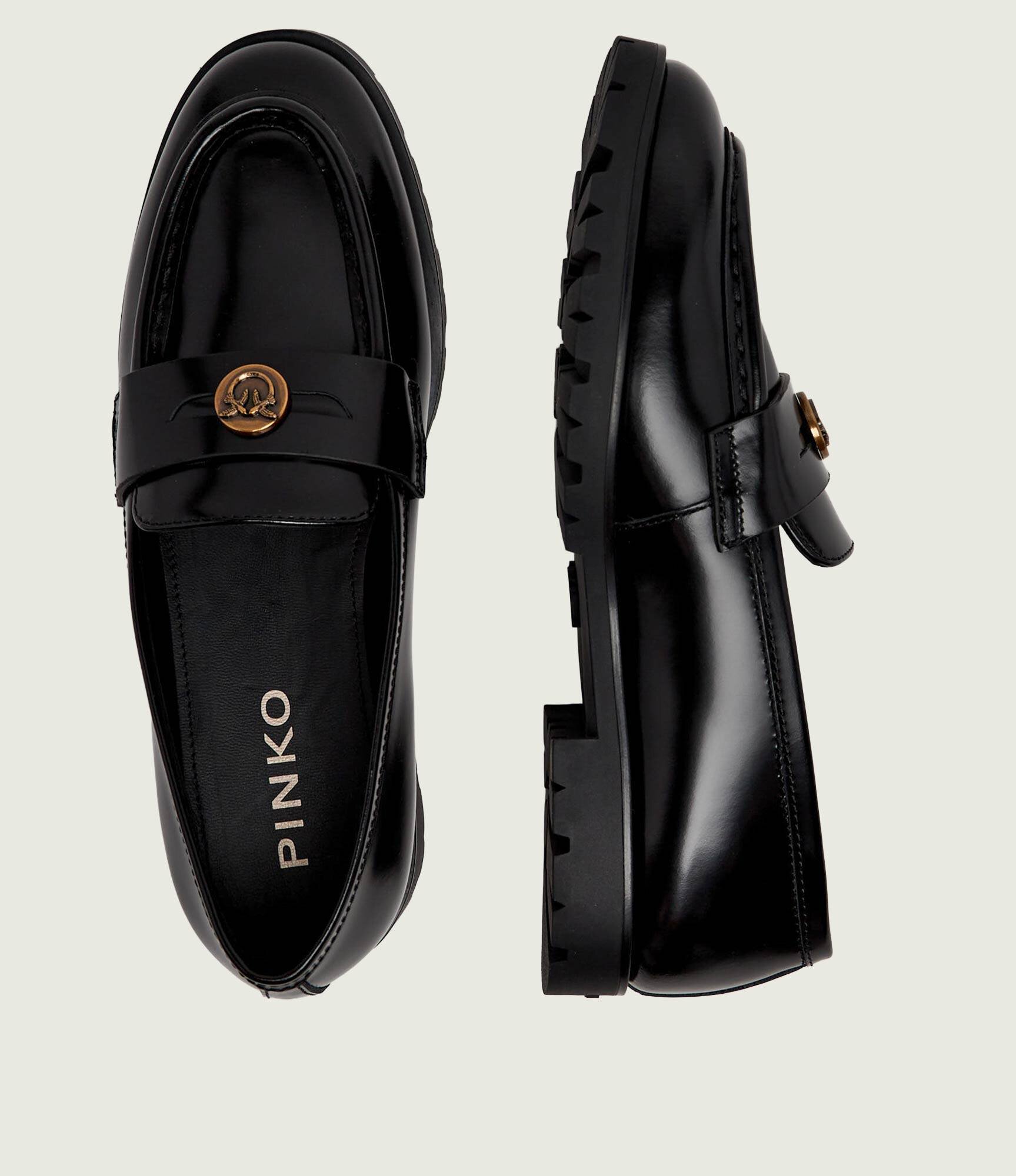 Pinko De piele pantofi loafer Nora 07