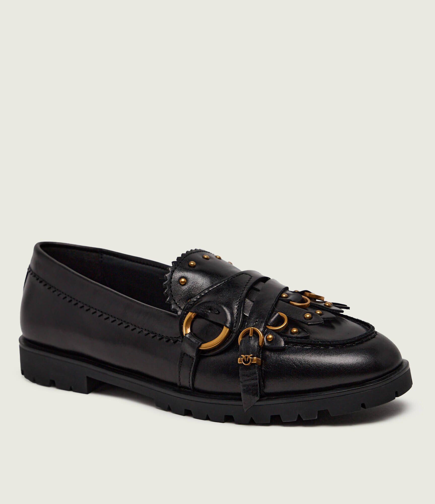 Pinko De piele pantofi loafer Nora 08