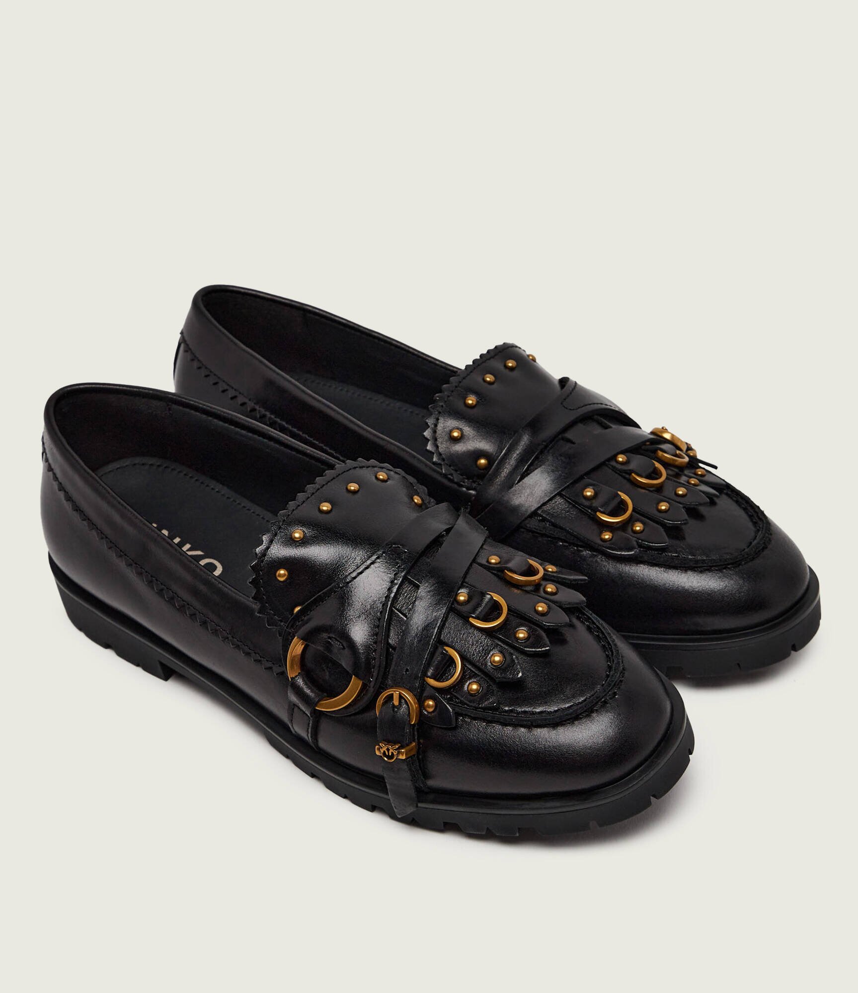 Pinko De piele pantofi loafer Nora 08