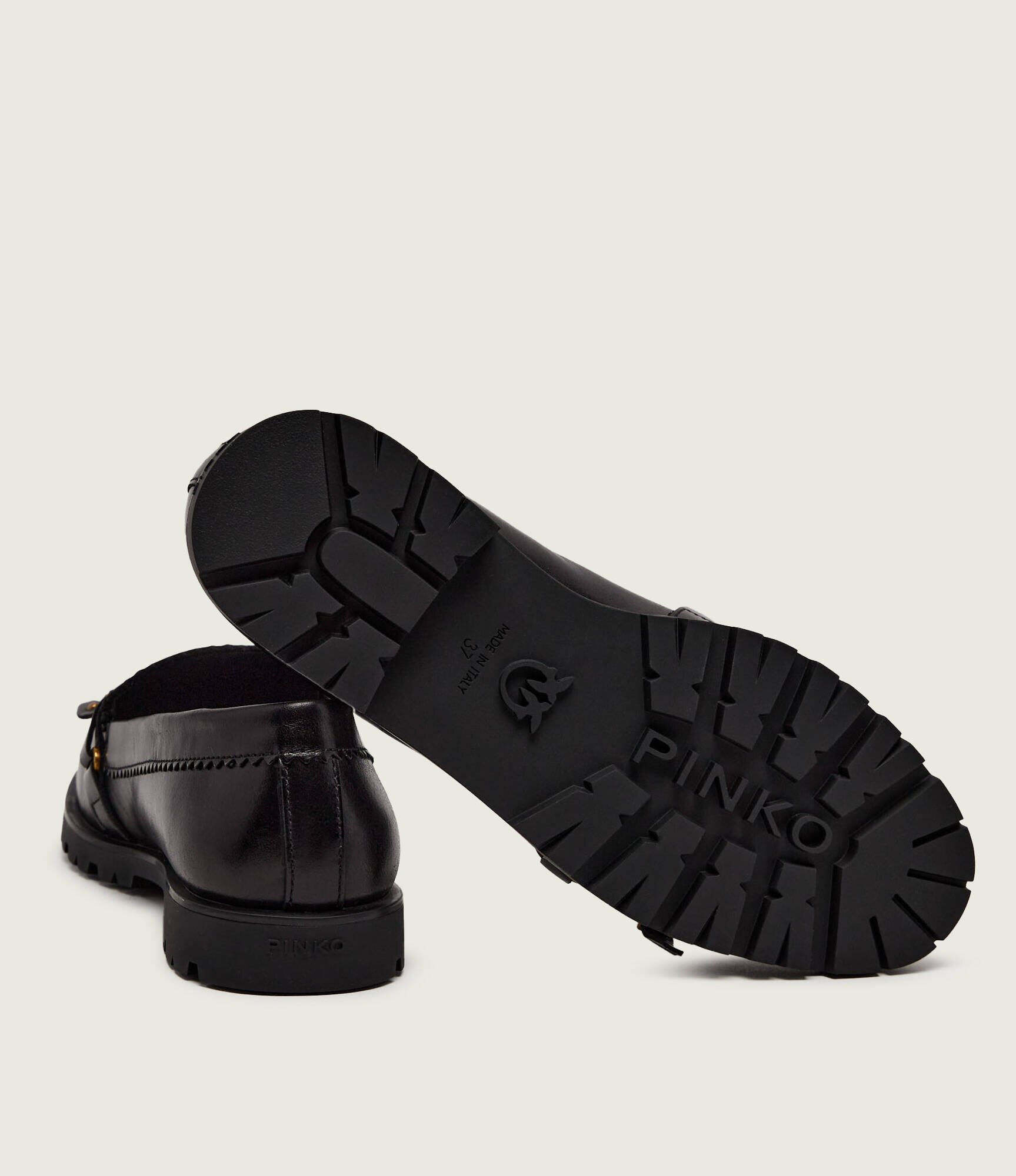 Pinko De piele pantofi loafer Nora 08
