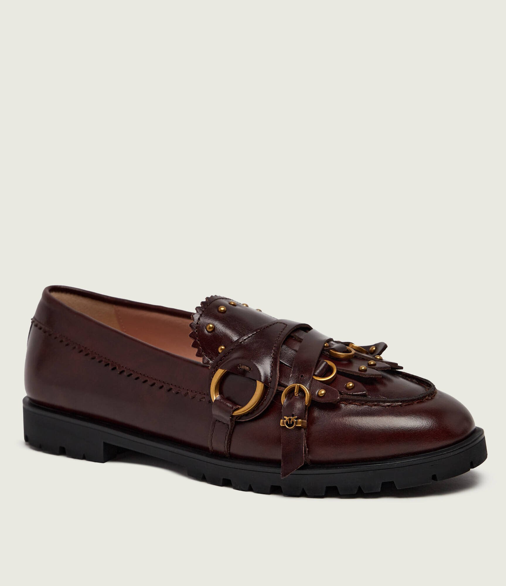 Pinko De piele pantofi loafer Nora 08