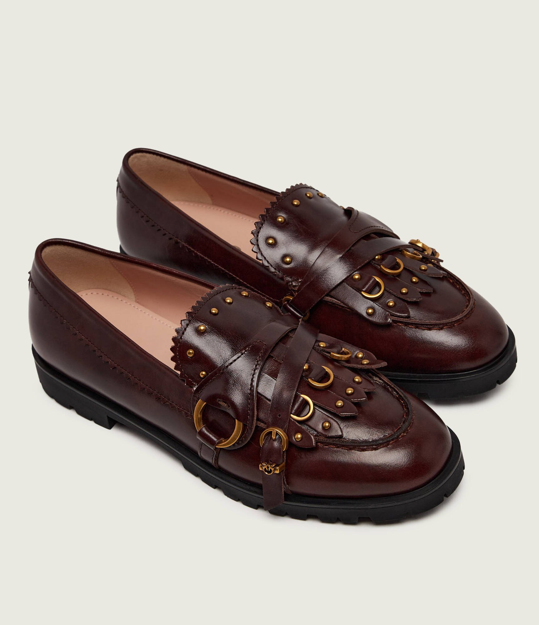 Pinko De piele pantofi loafer Nora 08
