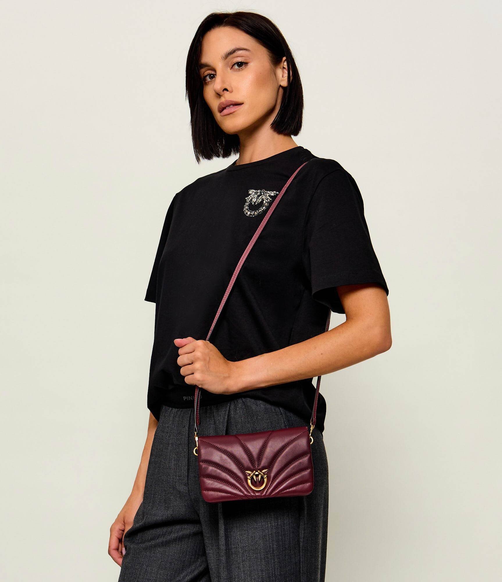 Pinko De piele poșetă plic Click Horizontal Mini