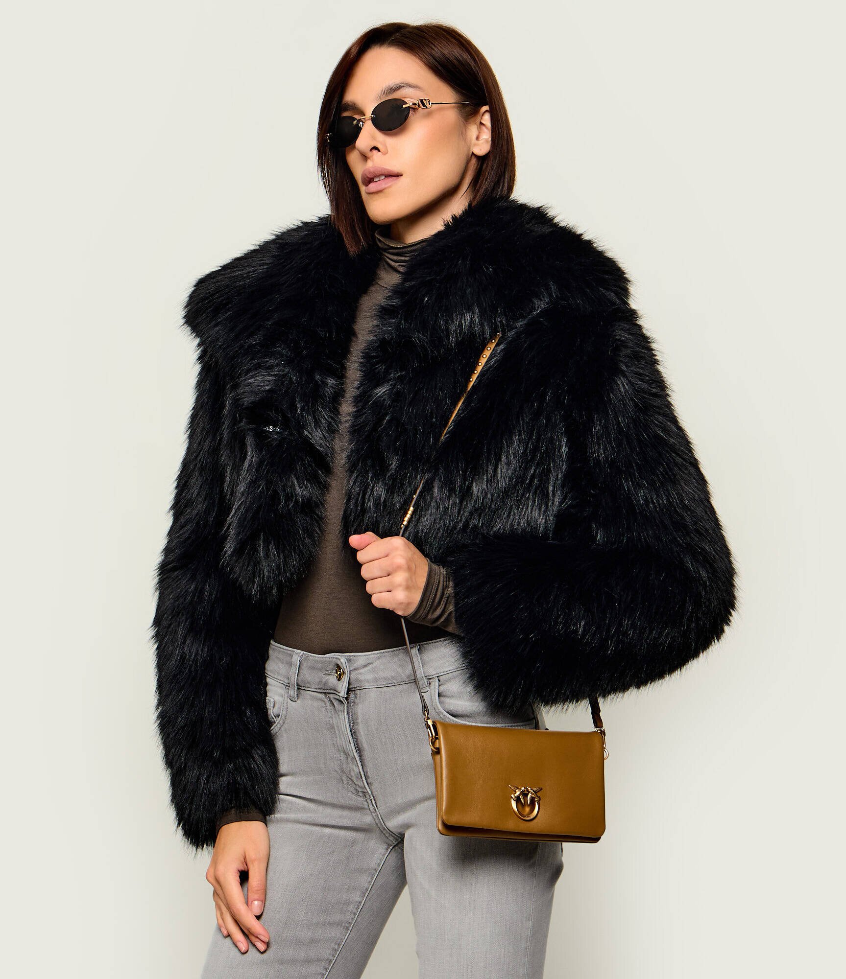 Pinko De piele poșetă plic Click Soft Horizontal Mini