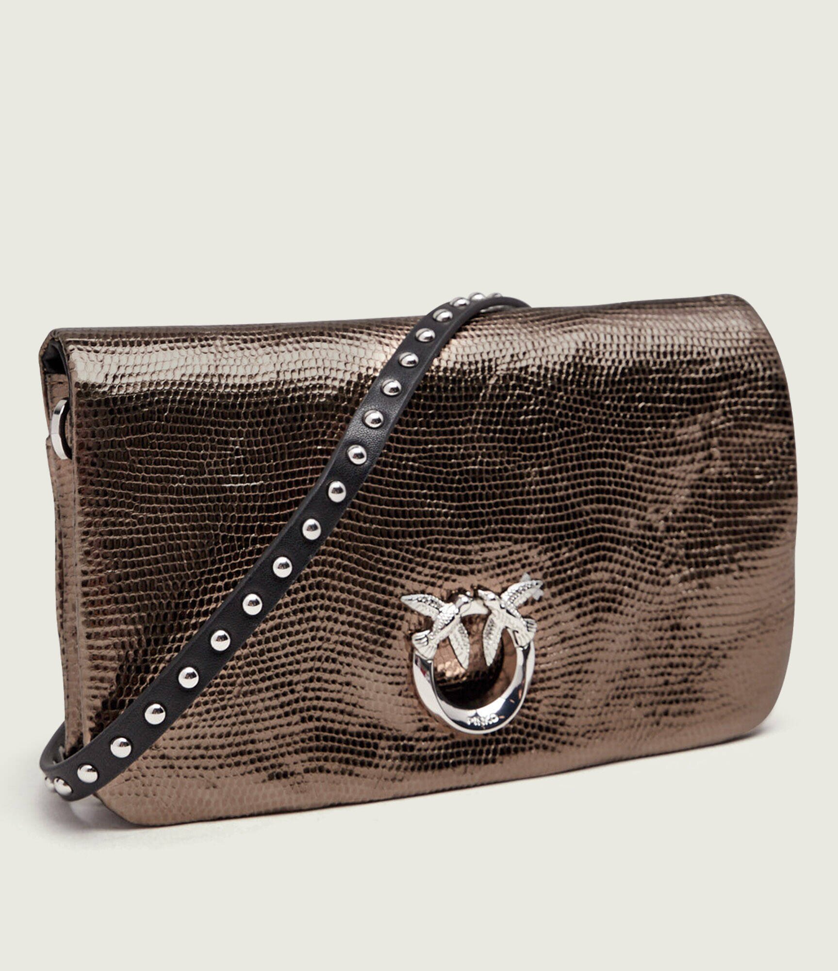 Pinko De piele poșetă plic Click Soft Horizontal Mini Lam