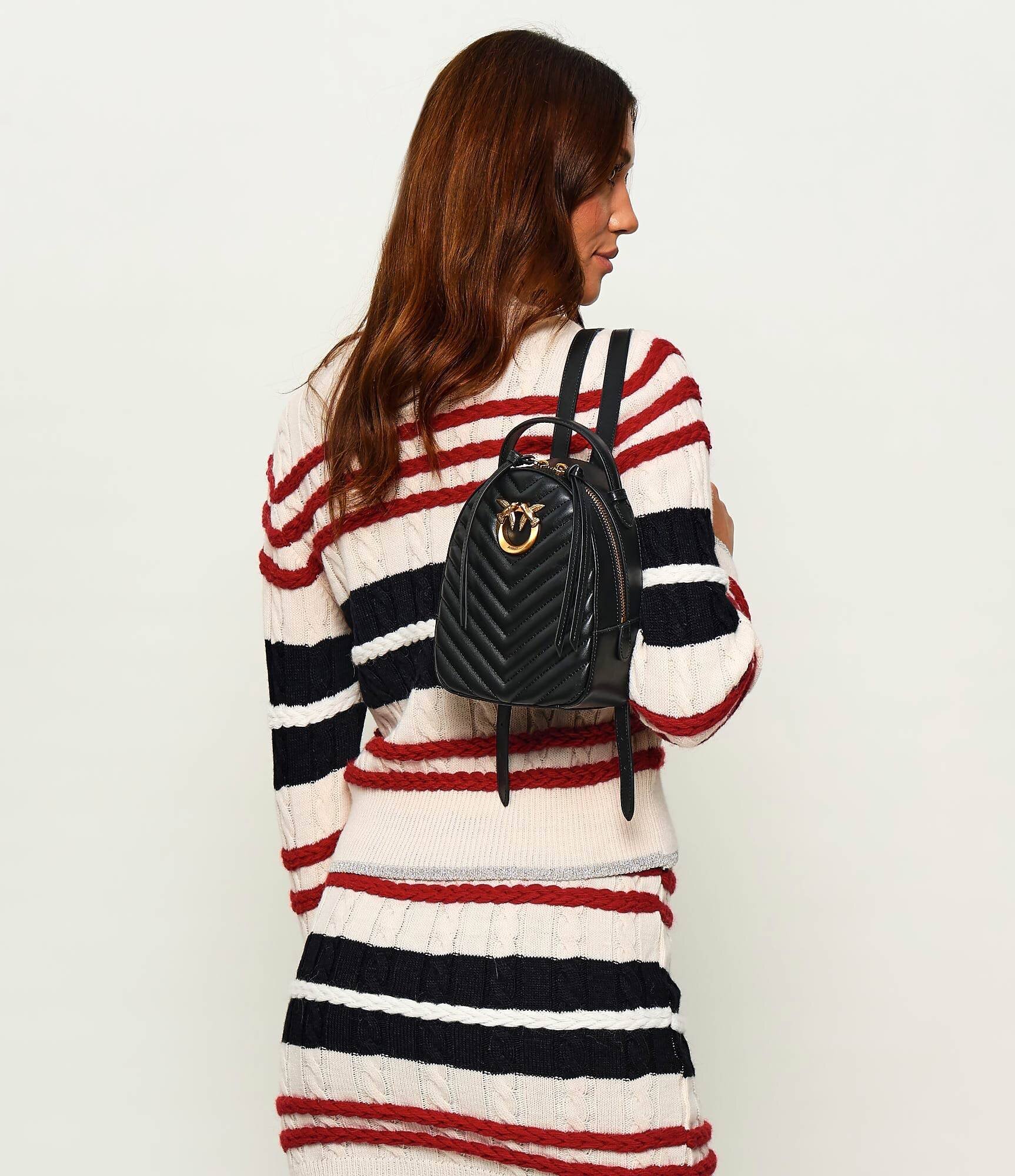 Pinko De piele rucsac LOVE CLICK MINI