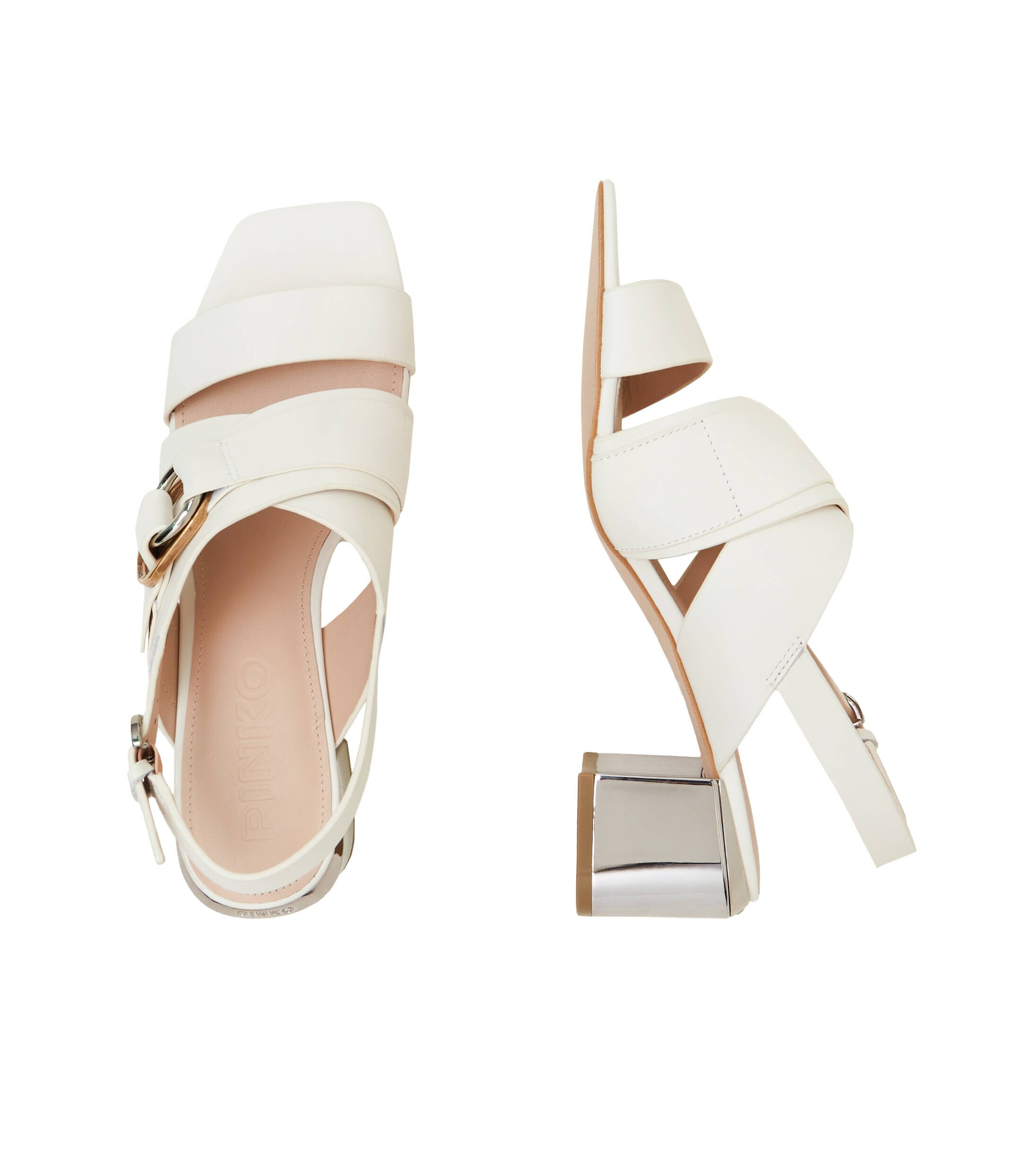 Pinko De piele sandale cu toc gros