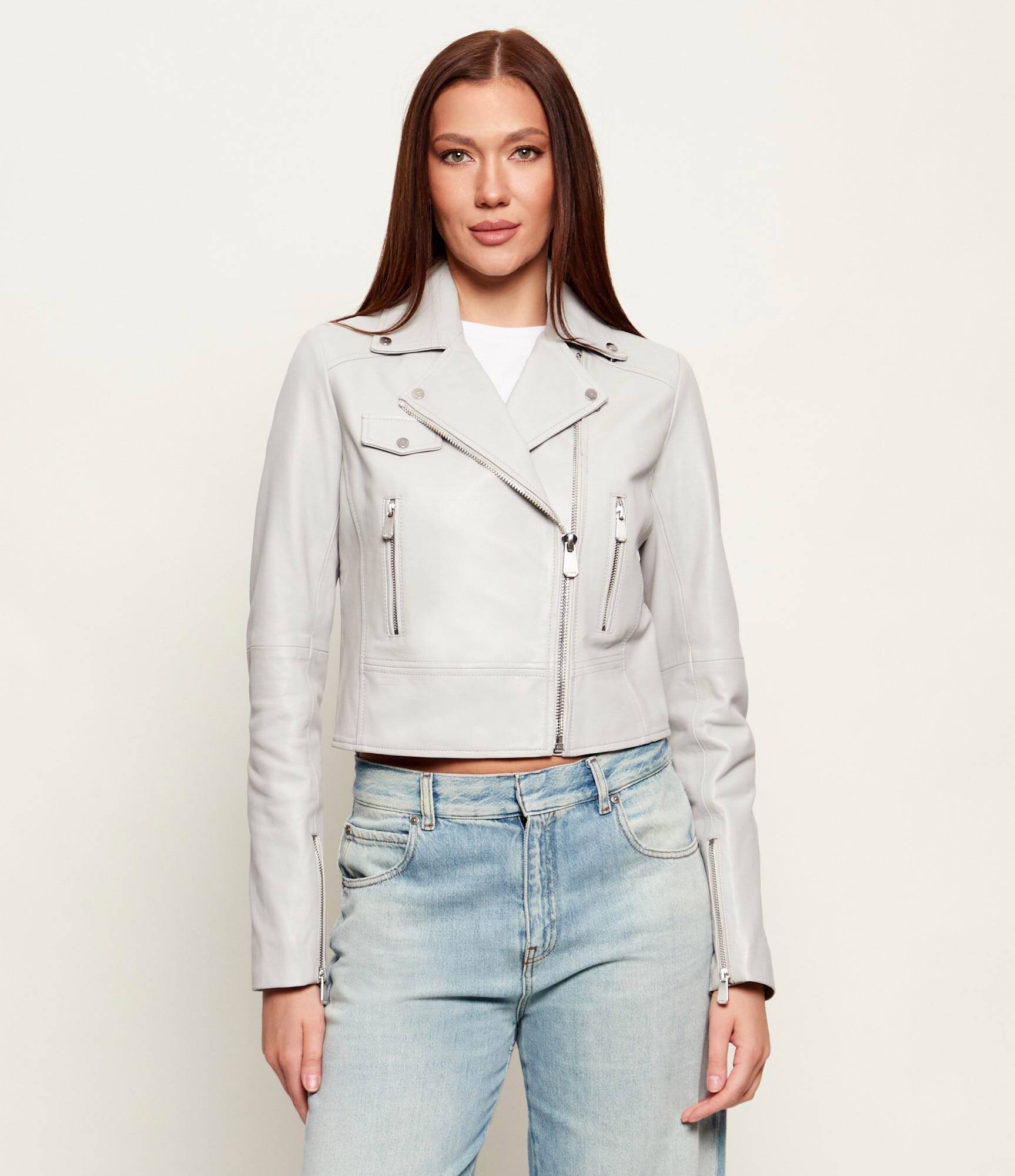 Pinko Geacă de piele NEW SENSIBILE | Cropped Fit