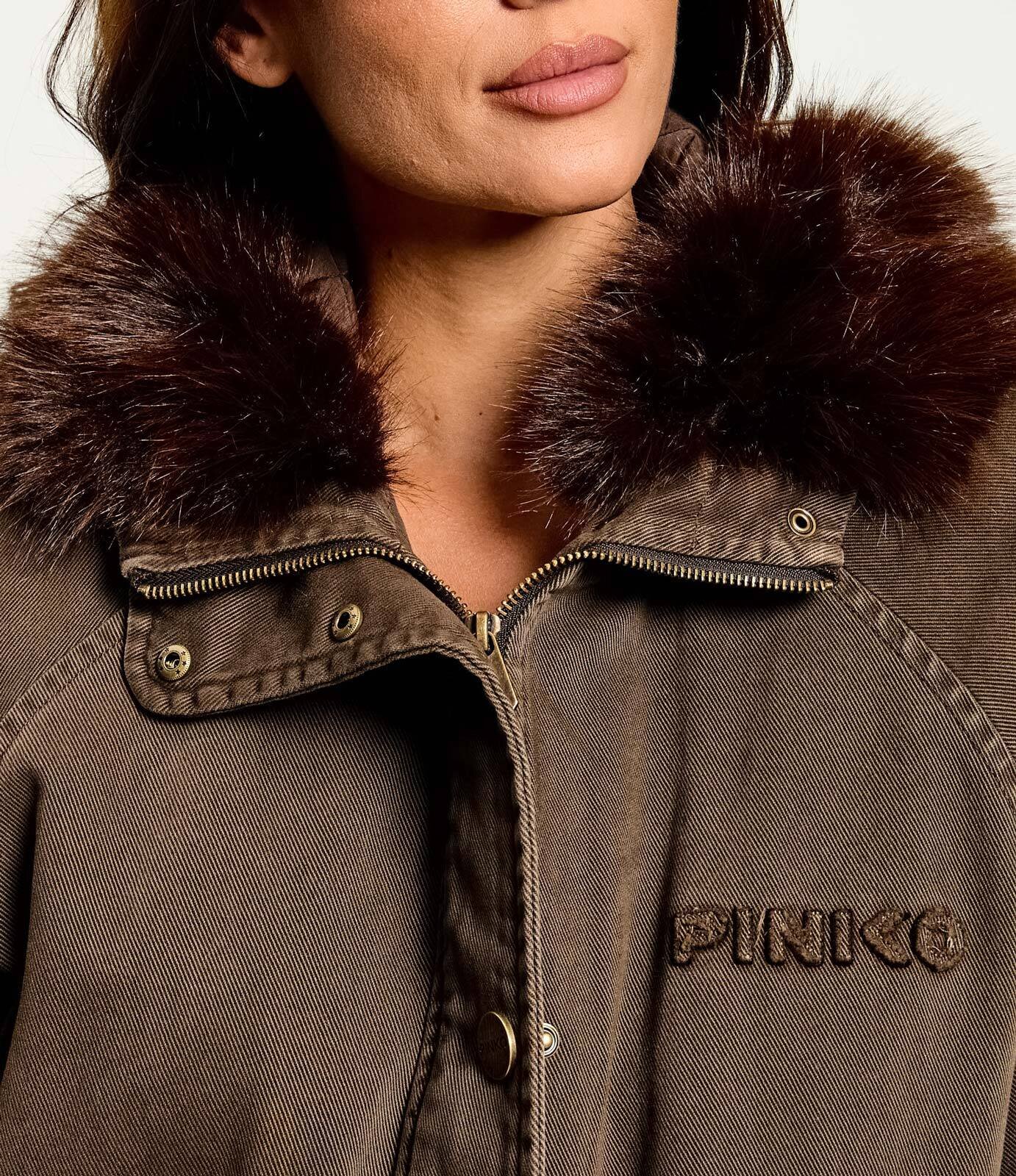 Pinko Geacă parka Patria | Loose fit | shearling