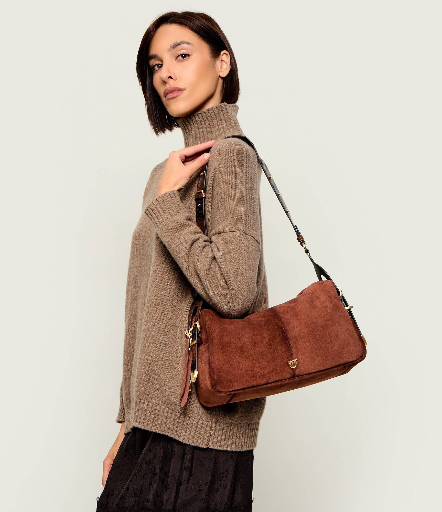 Pinko Geantă pe umăr 24 Classic | piele întoarsă
