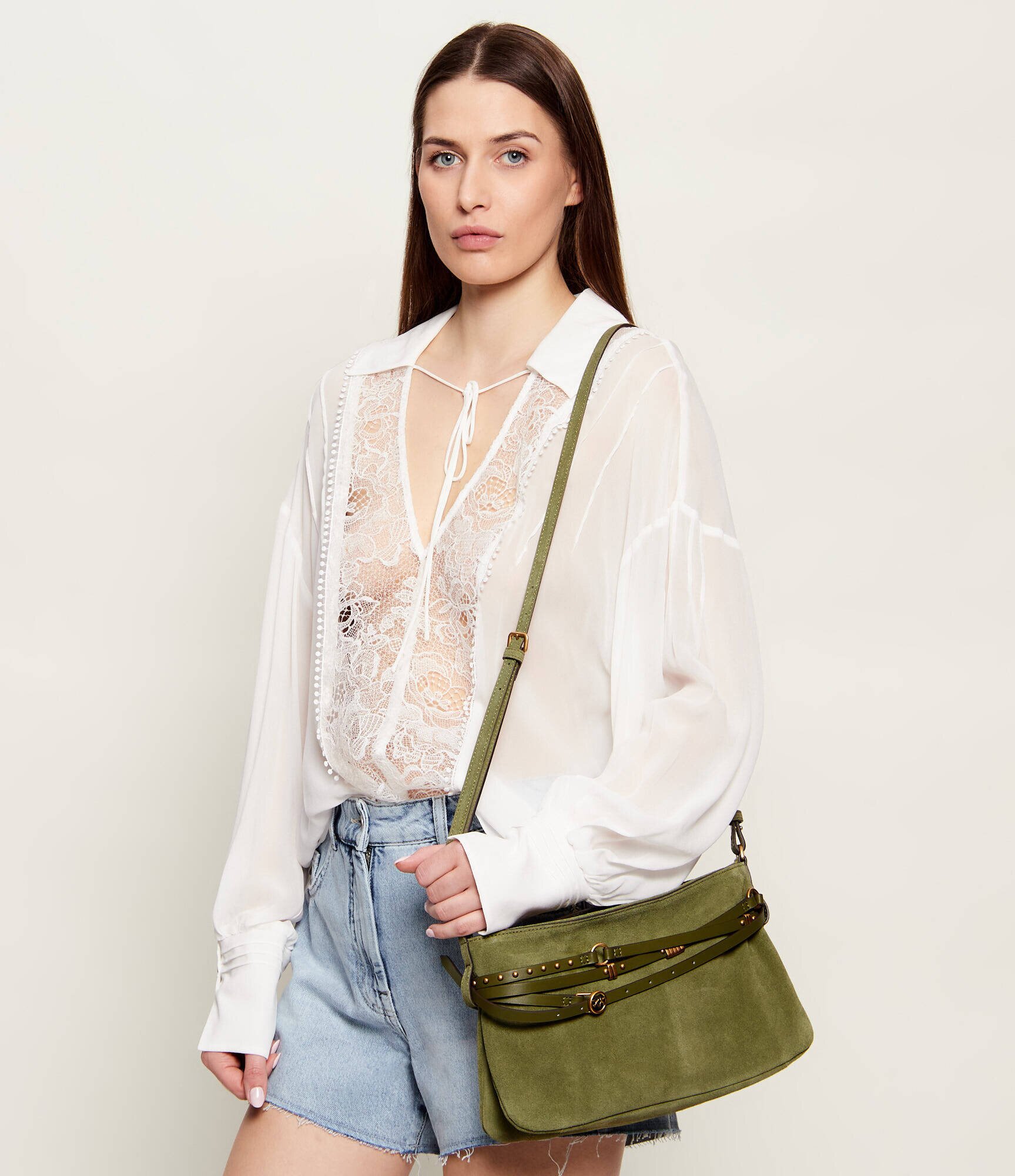 Pinko Geantă pe umăr BELT BAG CLASSIC | piele întoarsă