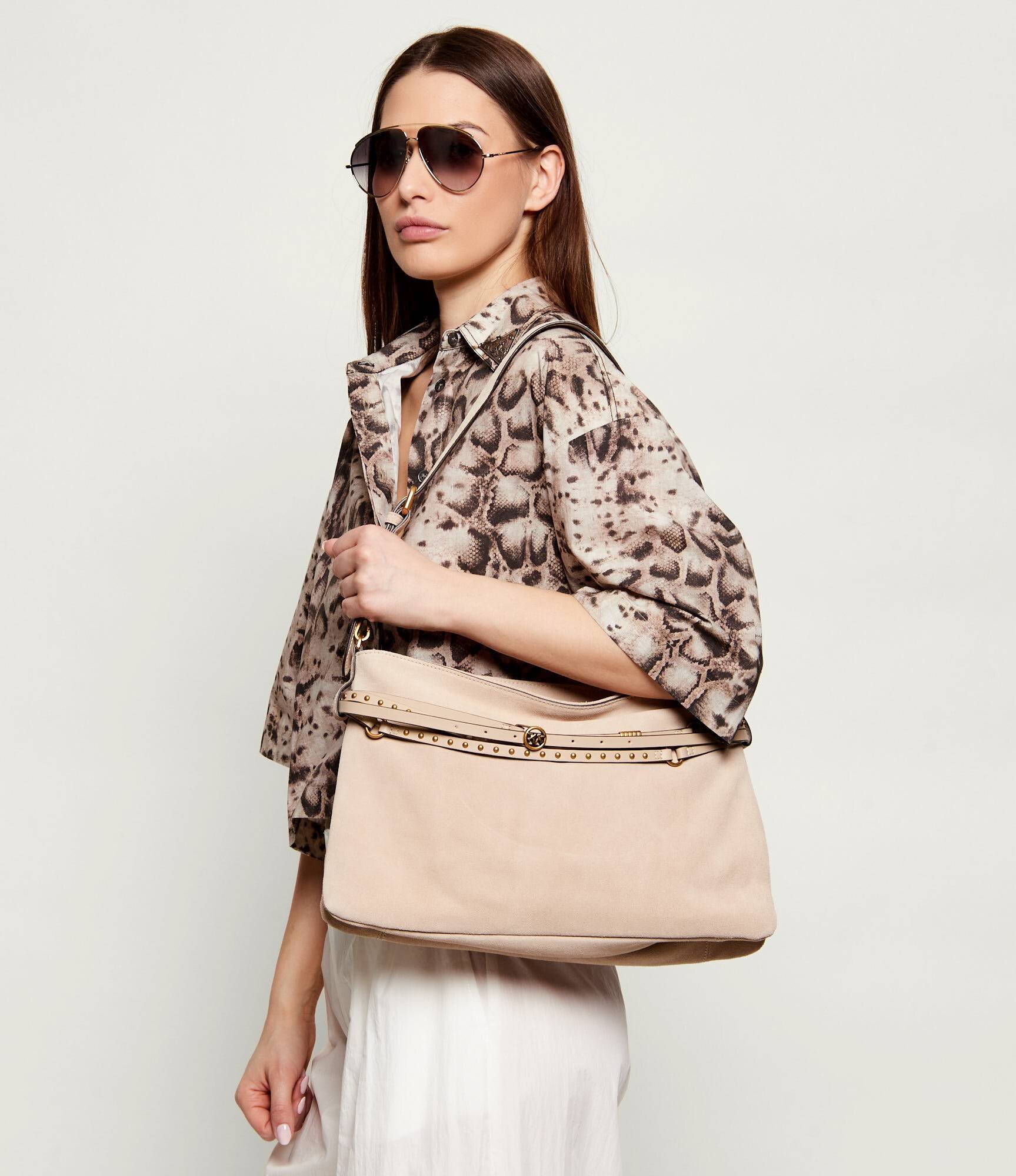 Pinko Geantă pe umăr BELT BAG | piele întoarsă