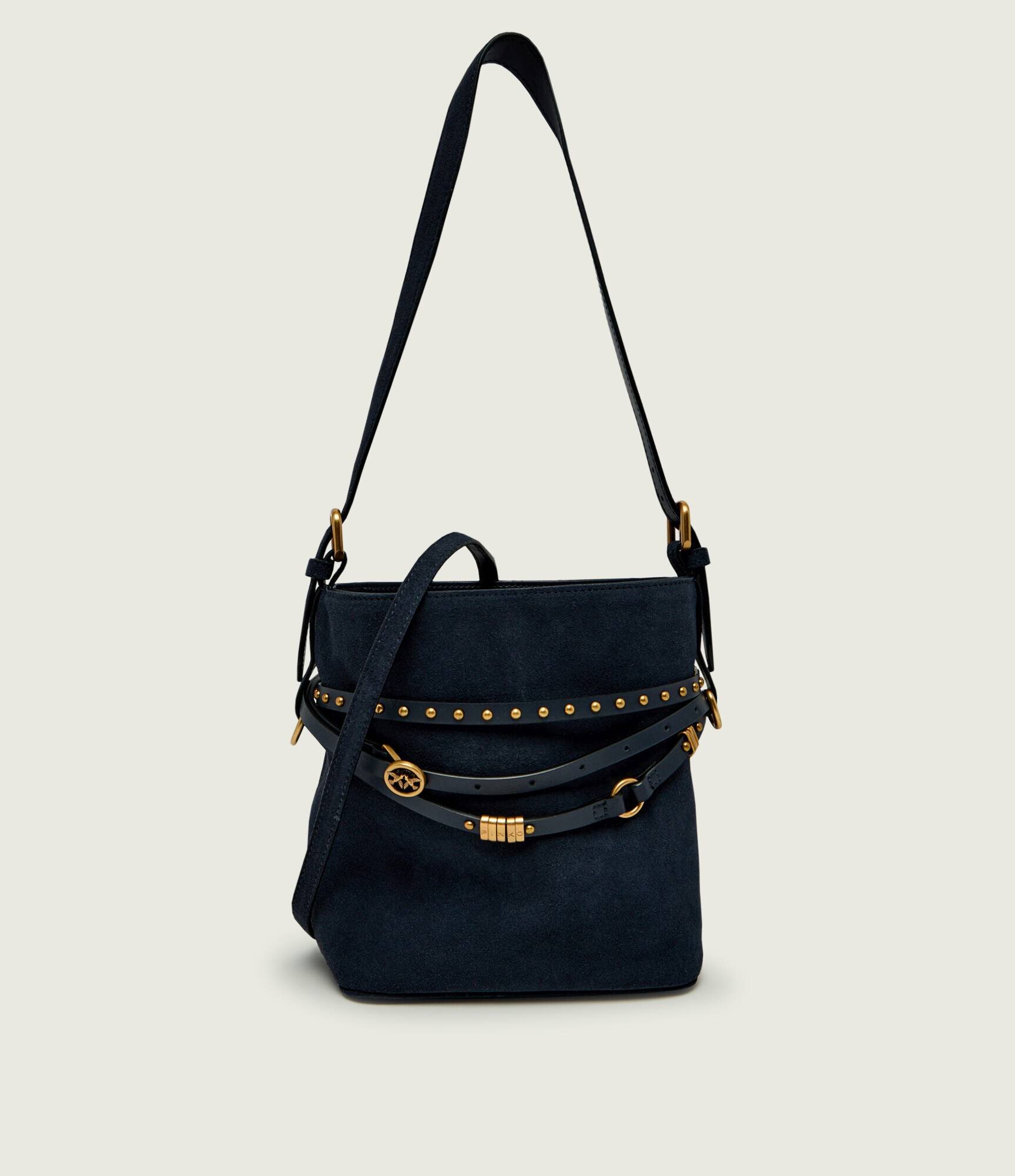 Pinko Geantă pe umăr Bucket Belt Mini | piele întoarsă