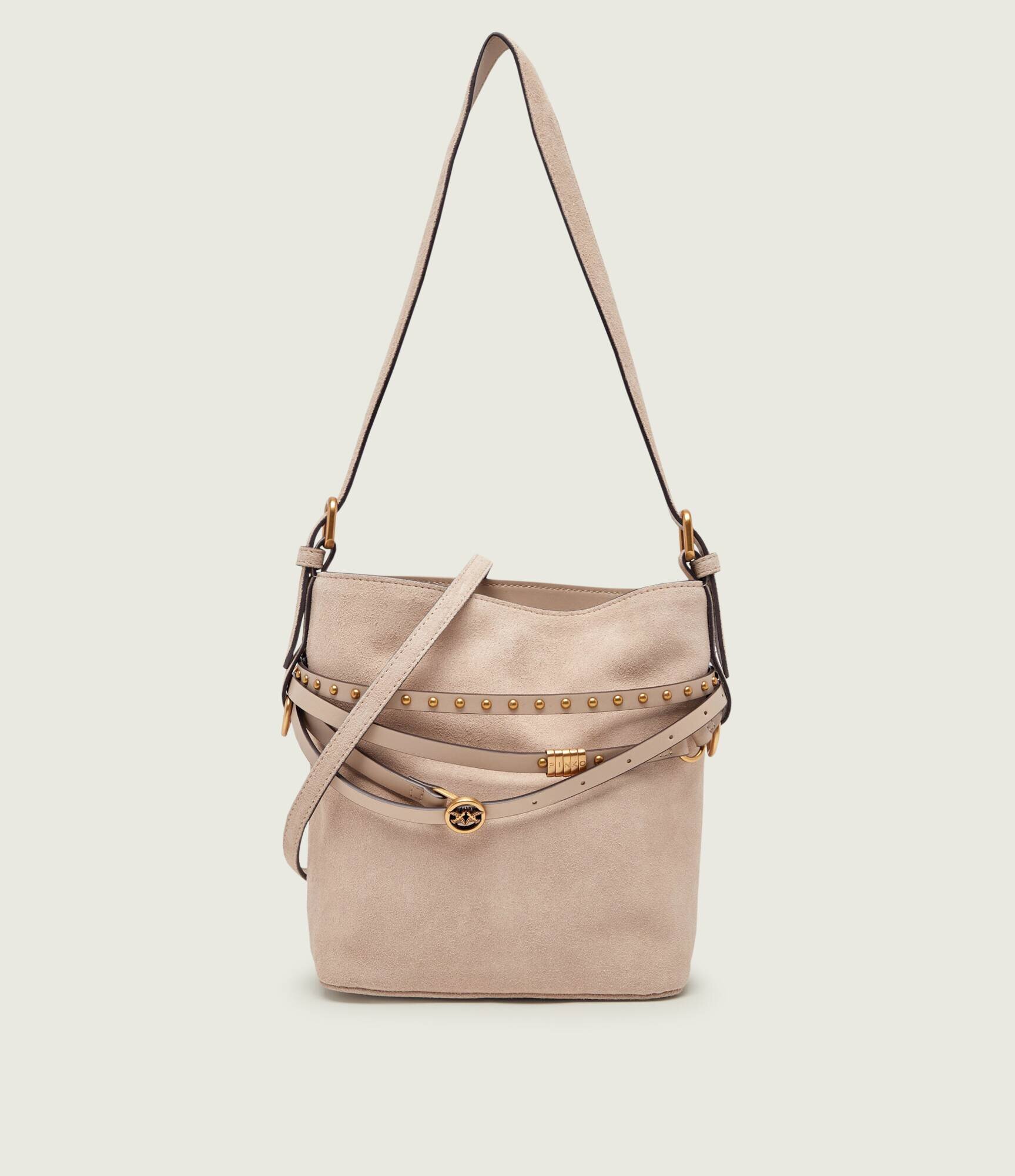 Pinko Geantă pe umăr BUCKET BELT MINI | piele întoarsă