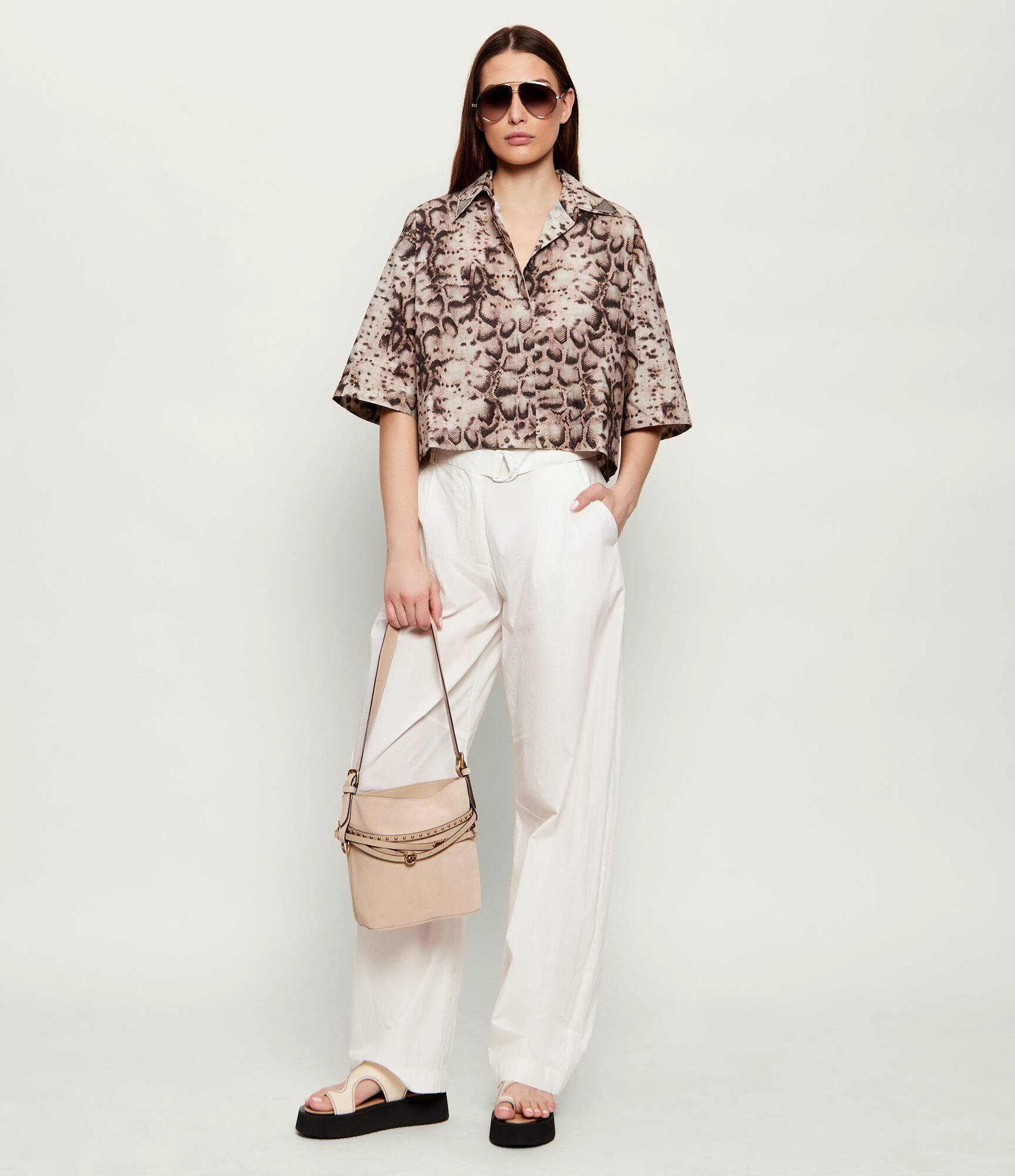 Pinko Geantă pe umăr BUCKET BELT MINI | piele întoarsă