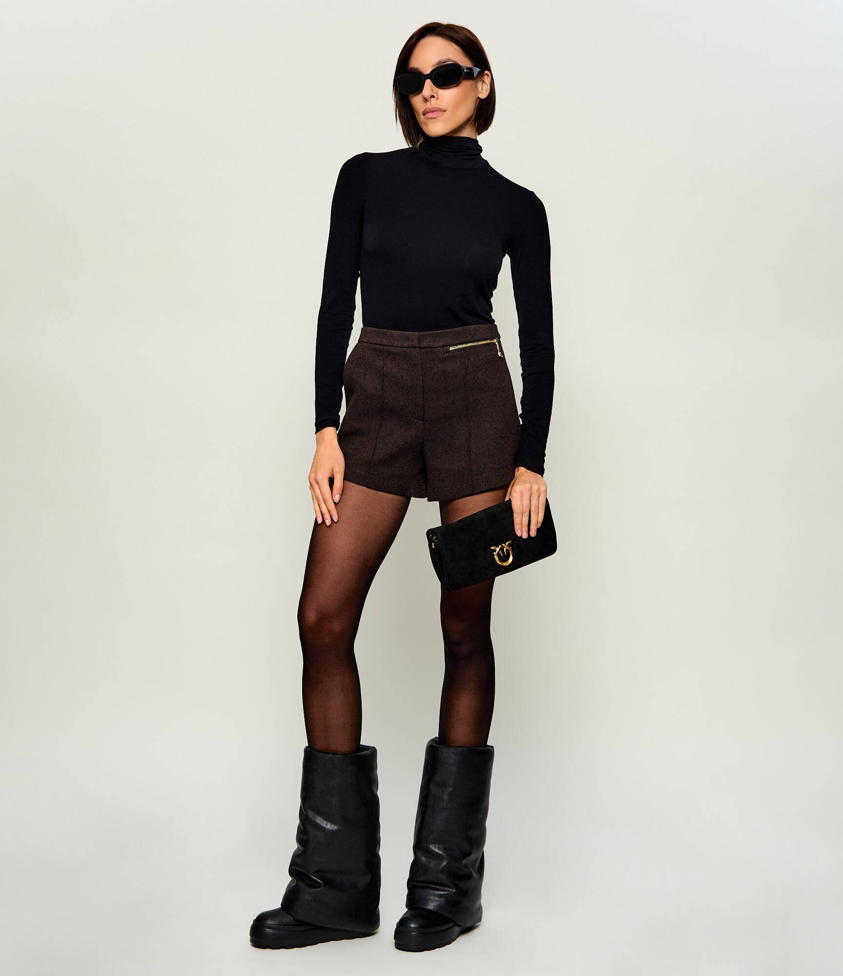 Pinko Geantă pe umăr Click Soft Horizontal Classic | piele întoarsă