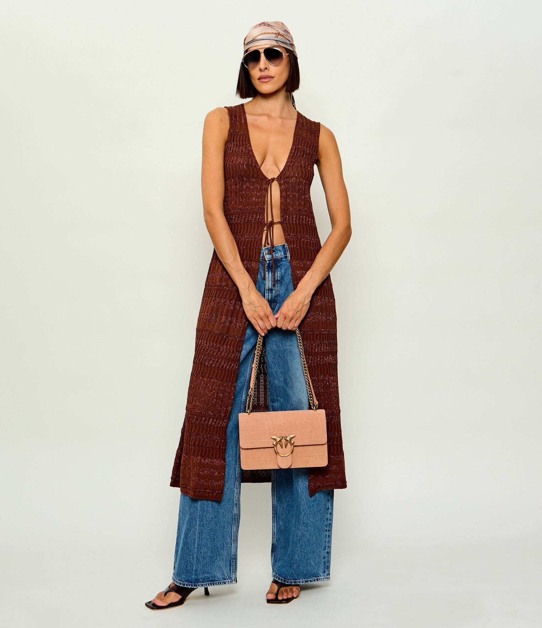 Pinko Geantă pe umăr LOVE ONE CLASSIC DC | piele întoarsă