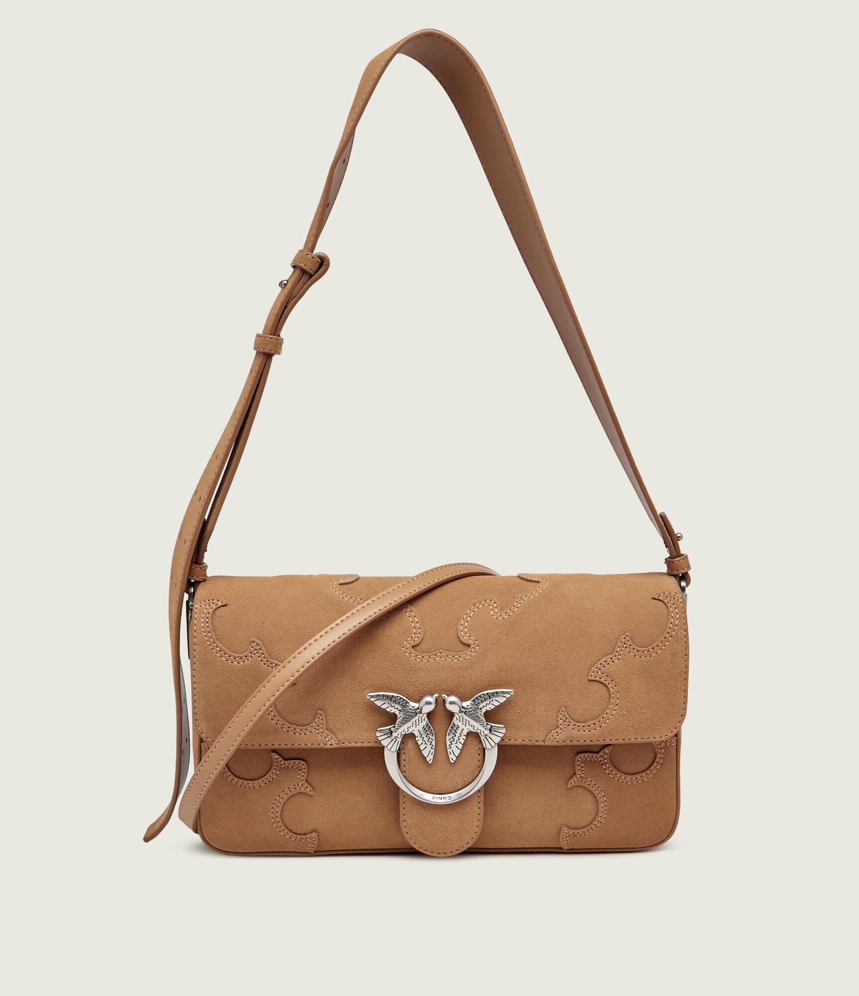 Pinko Geantă pe umăr LOVE ONE SLOUCHY CLASSIC | piele întoarsă