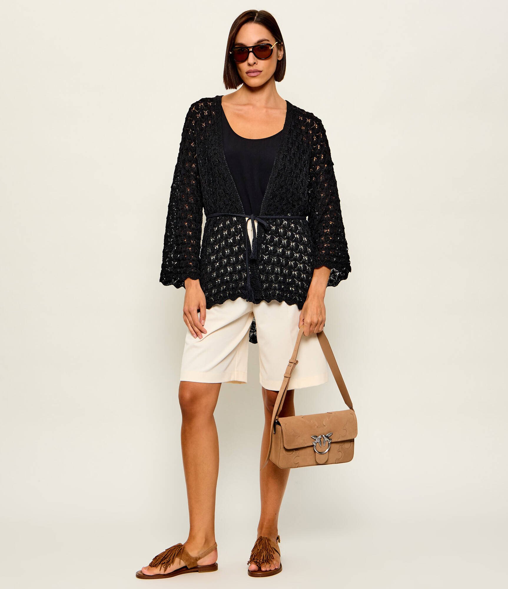 Pinko Geantă pe umăr LOVE ONE SLOUCHY CLASSIC | piele întoarsă