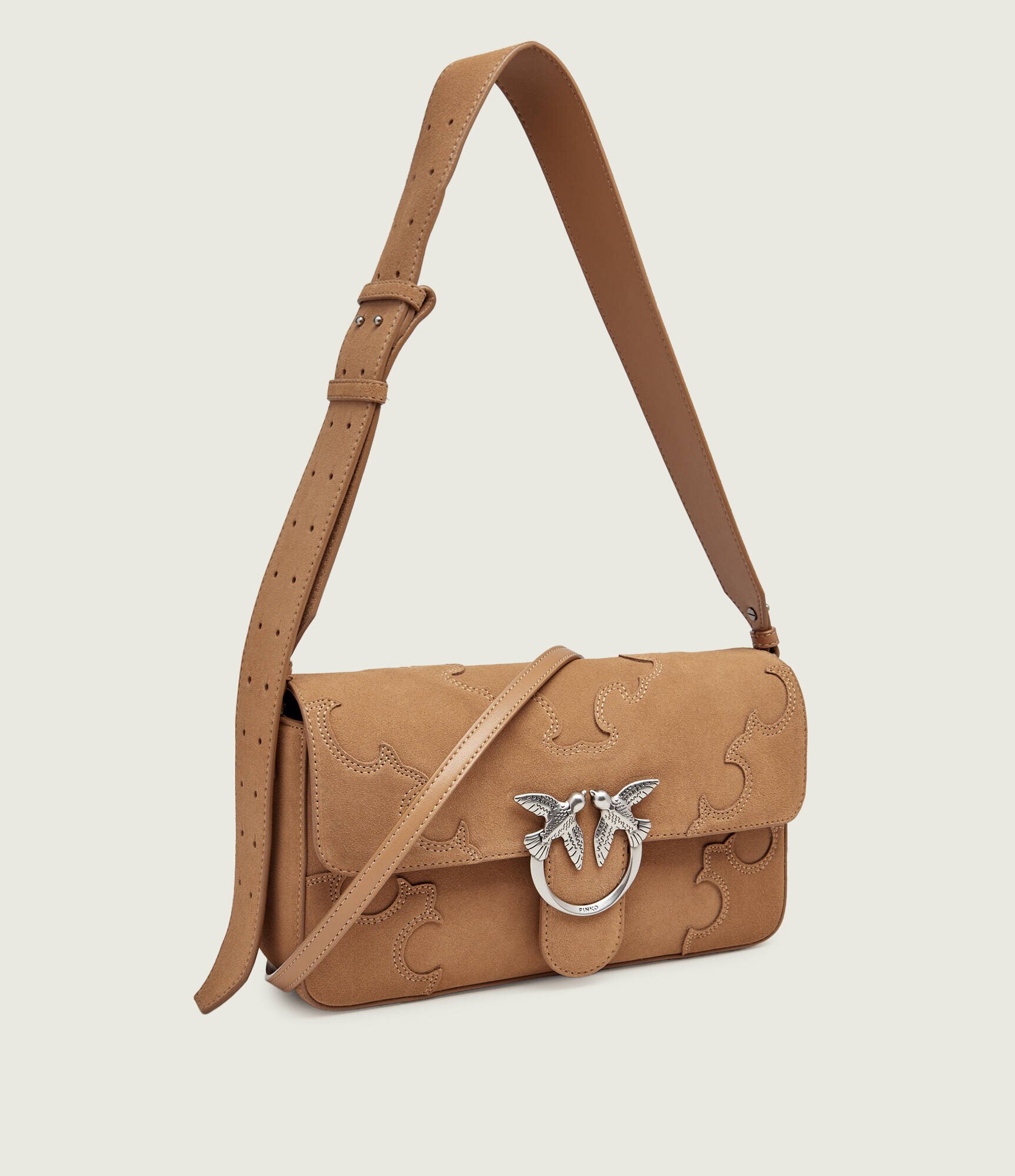 Pinko Geantă pe umăr LOVE ONE SLOUCHY CLASSIC | piele întoarsă