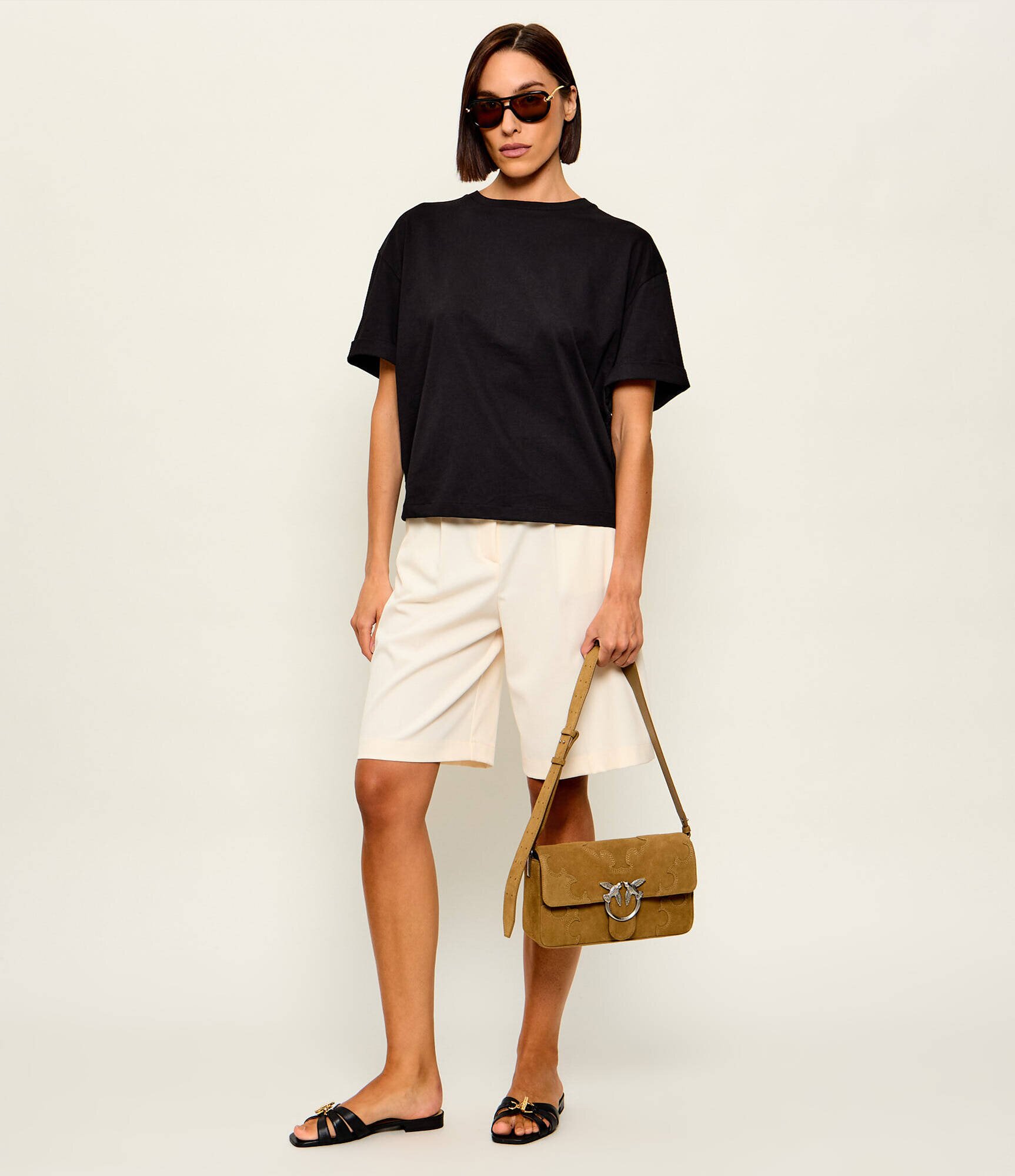 Pinko Geantă pe umăr LOVE ONE SLOUCHY CLASSIC | piele întoarsă