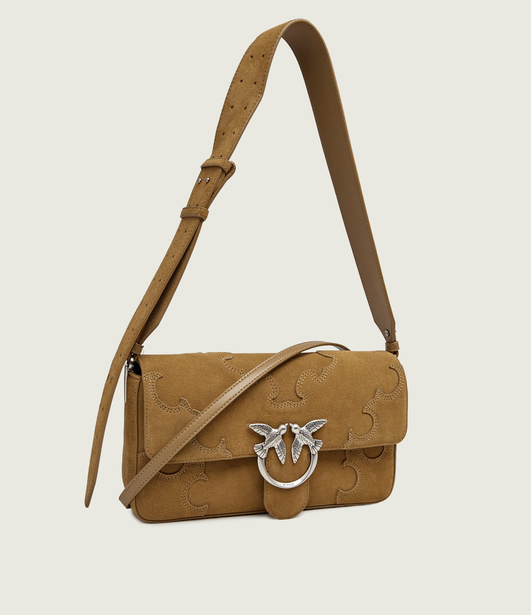 Pinko Geantă pe umăr LOVE ONE SLOUCHY CLASSIC | piele întoarsă