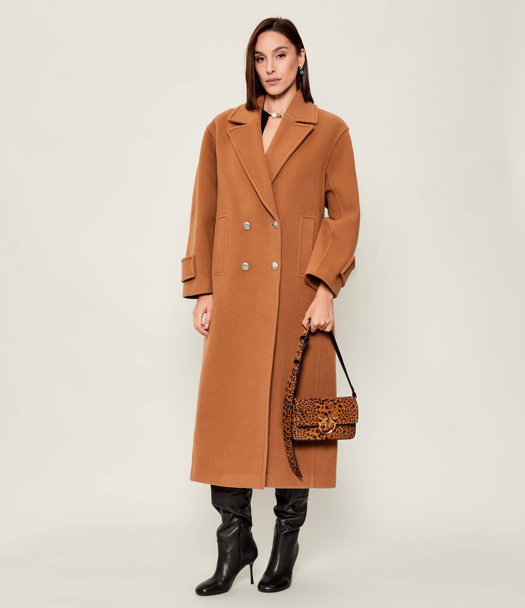 Pinko Geantă pe umăr LOVE ONE SLOUCHY MINI | piele întoarsă
