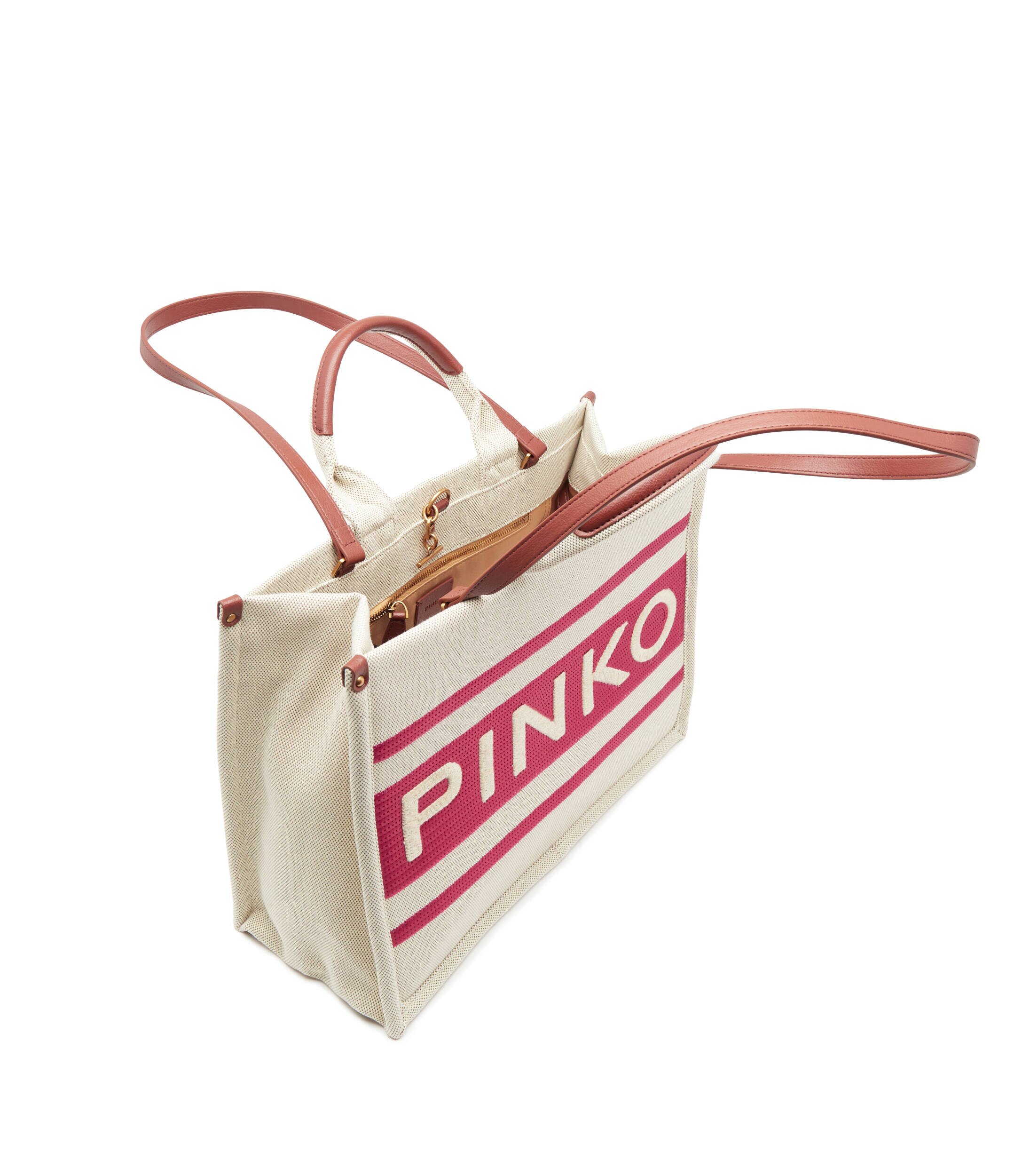 Pinko Geantă pe umăr Shopper Canvas Riciclato