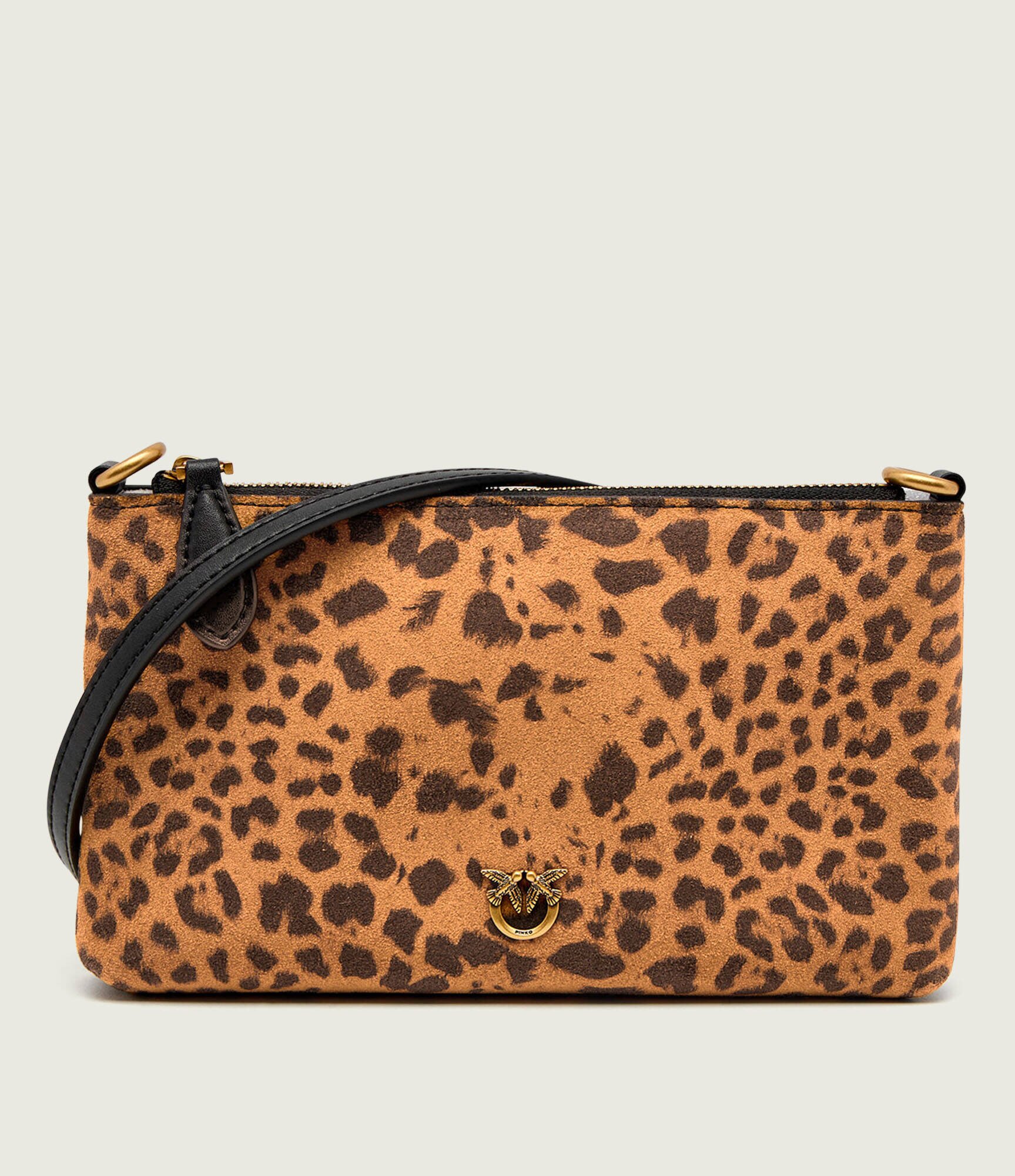 Pinko Geantă poștaș FLAT HORIZONTAL MINI | piele întoarsă