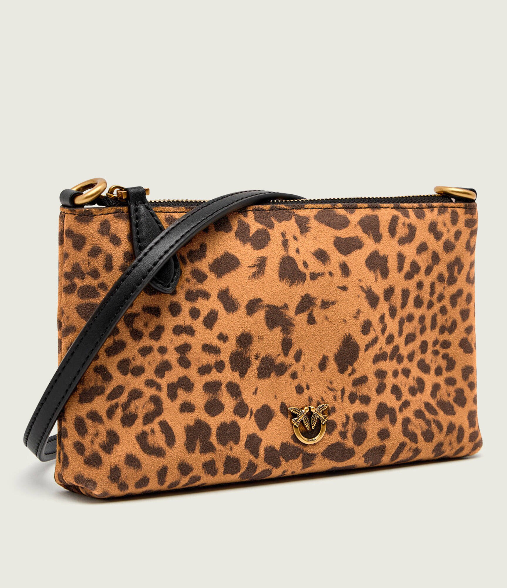 Pinko Geantă poștaș FLAT HORIZONTAL MINI | piele întoarsă