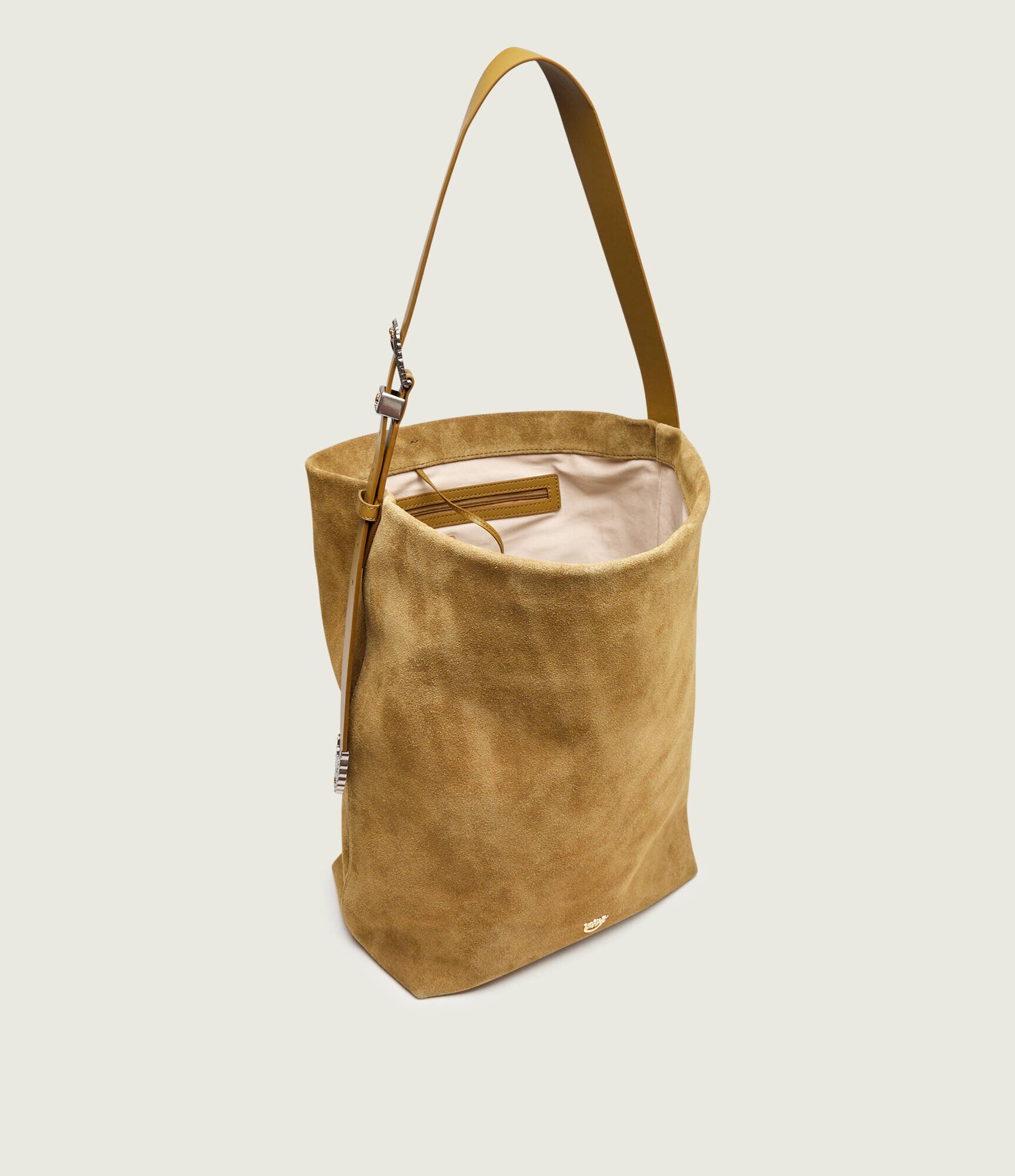 Pinko Geantă shopper BUCKET BIG | piele întoarsă
