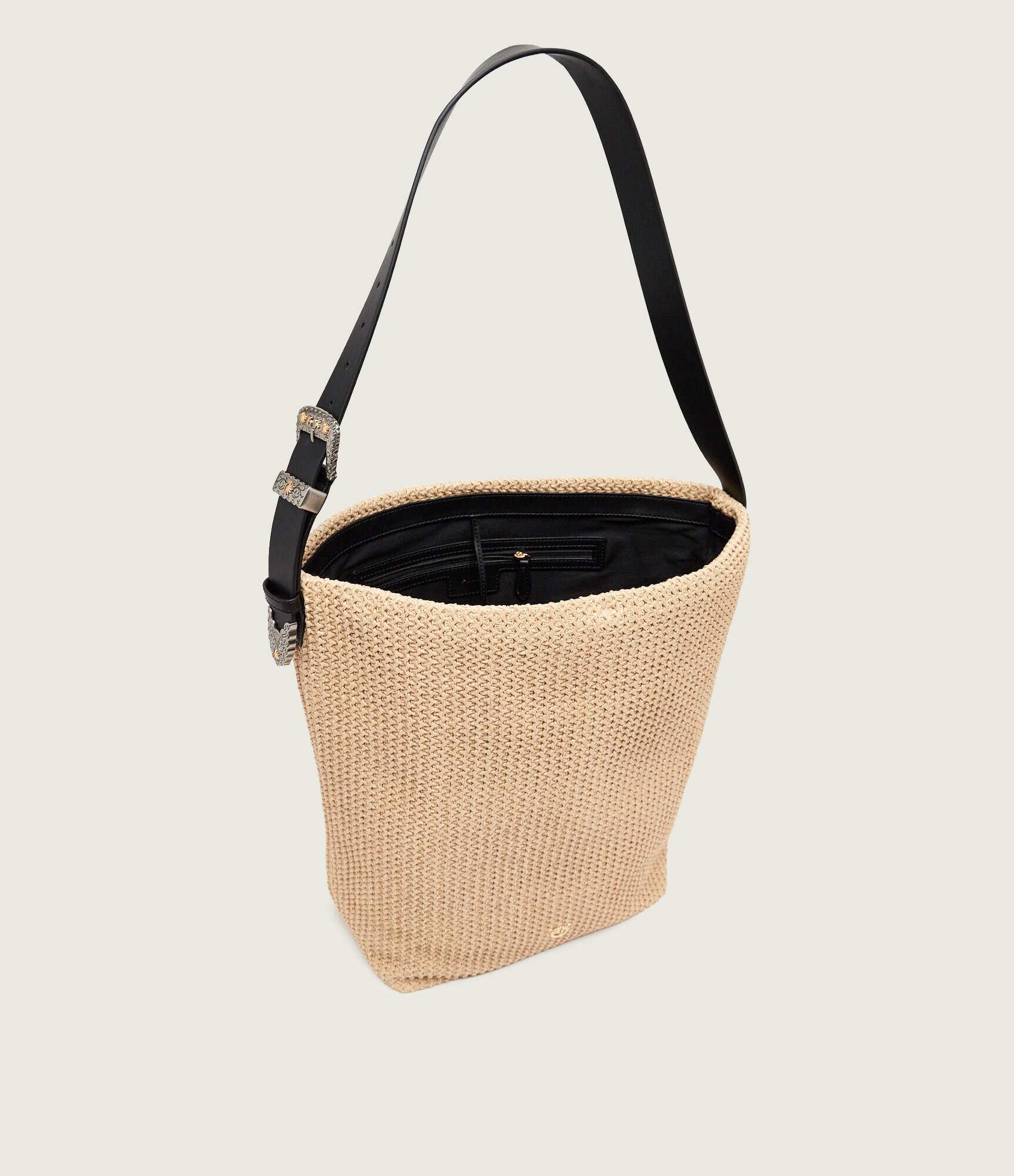 Pinko Geantă shopper Bucket Big Trittico cu adaos de piele