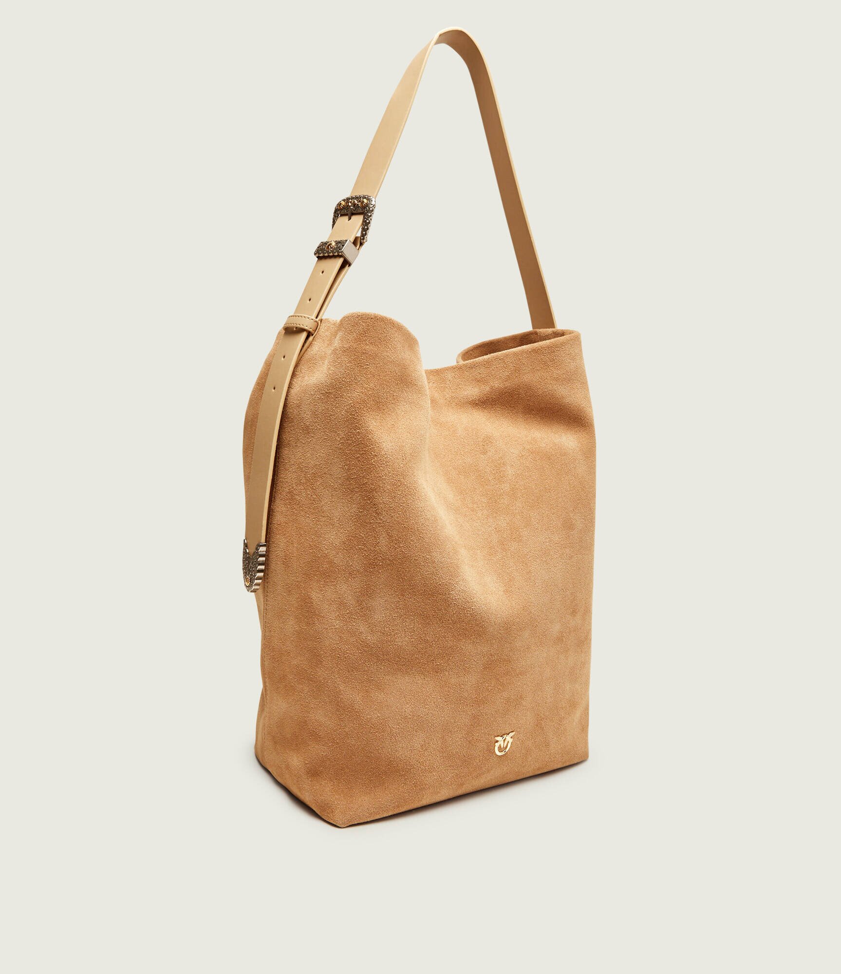 Pinko Geantă shopper BUCKET BIG TRITTICO | piele întoarsă